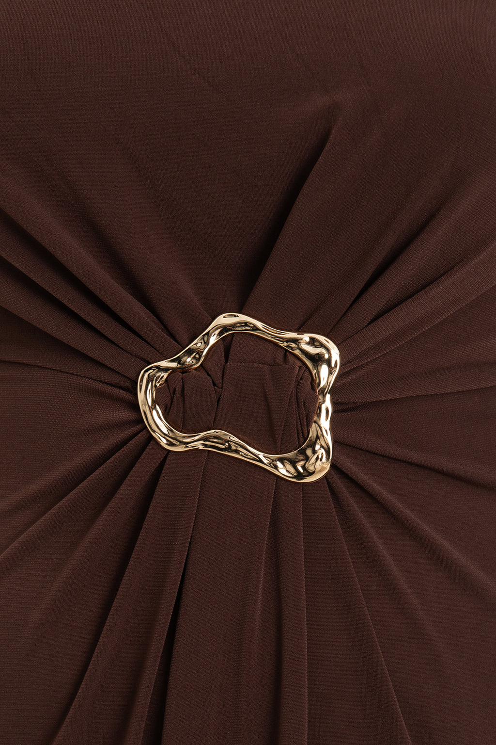 Buckle Detail Midi Dress