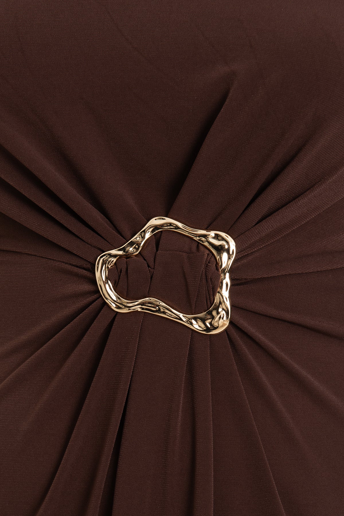 Buckle Detail Midi Dress