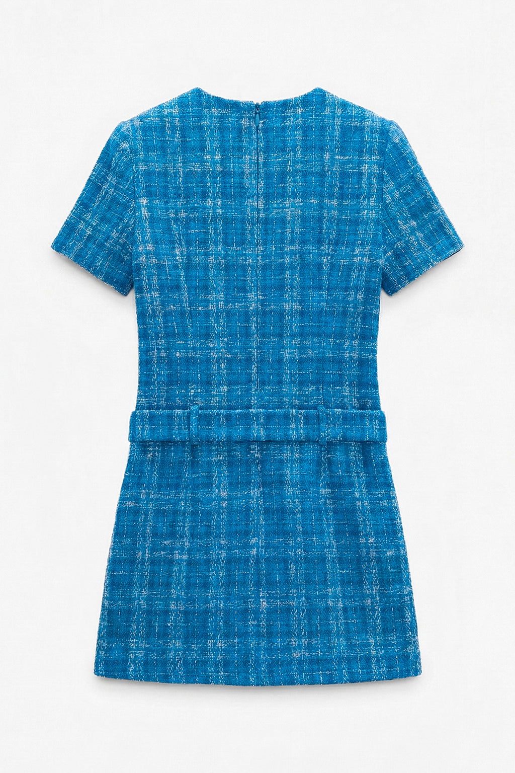 Belted Tweed Mini Dress