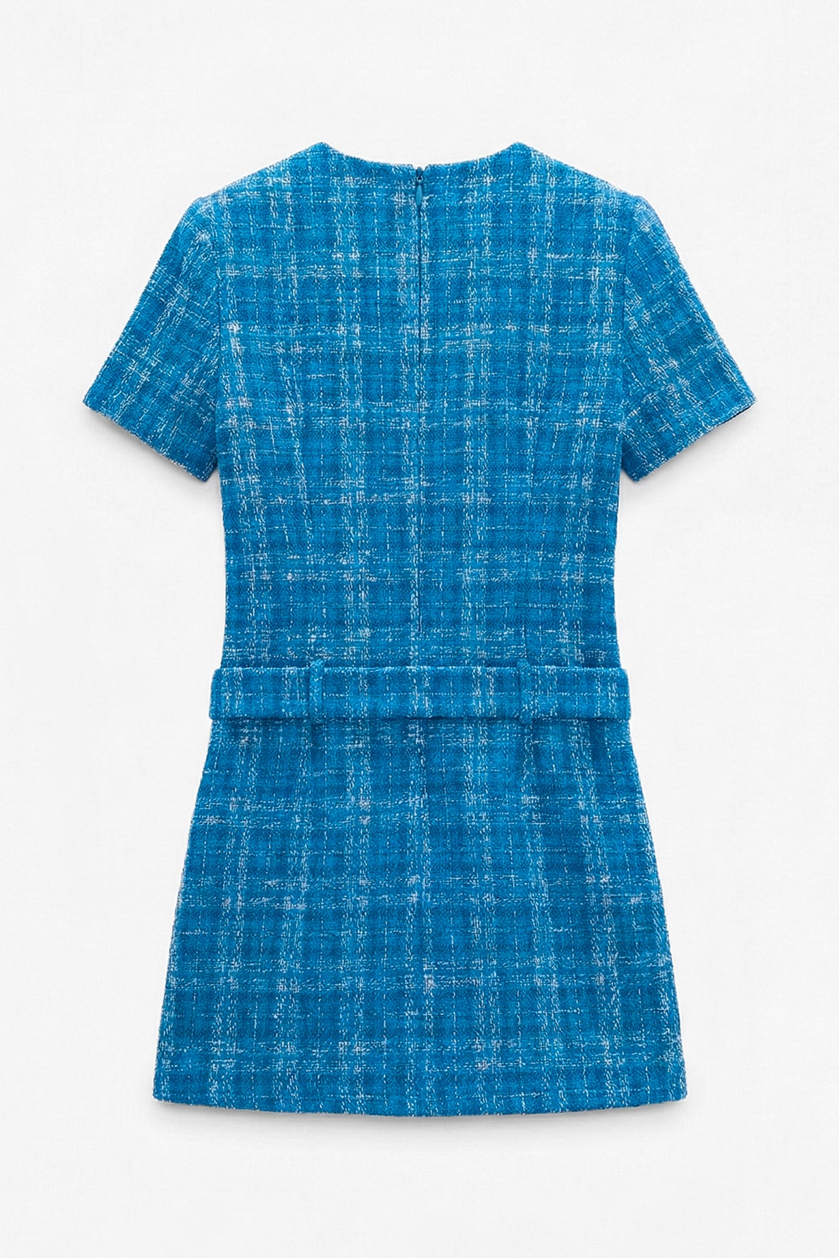 Belted Tweed Mini Dress