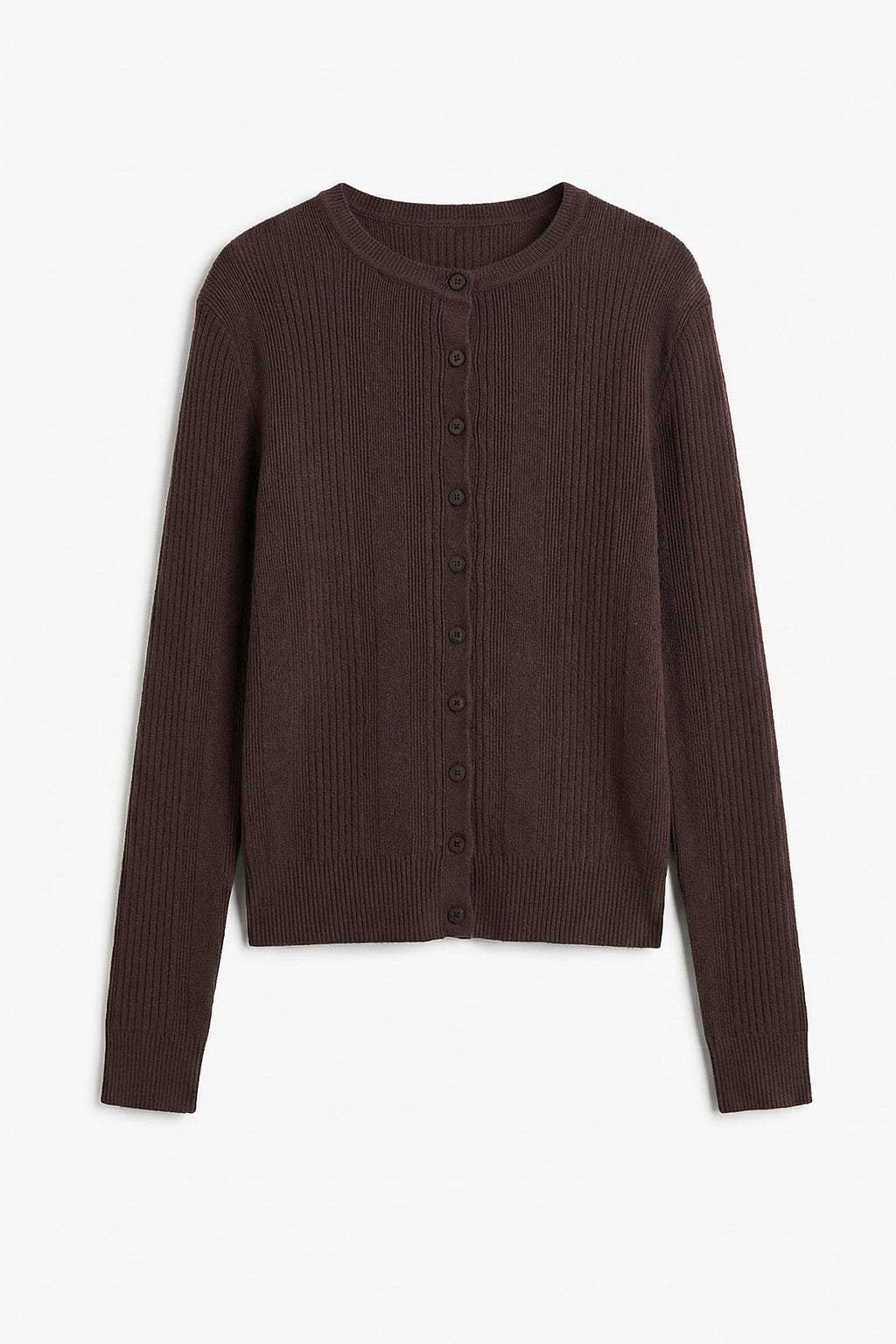 Ribbed Knit Slim Cardigan