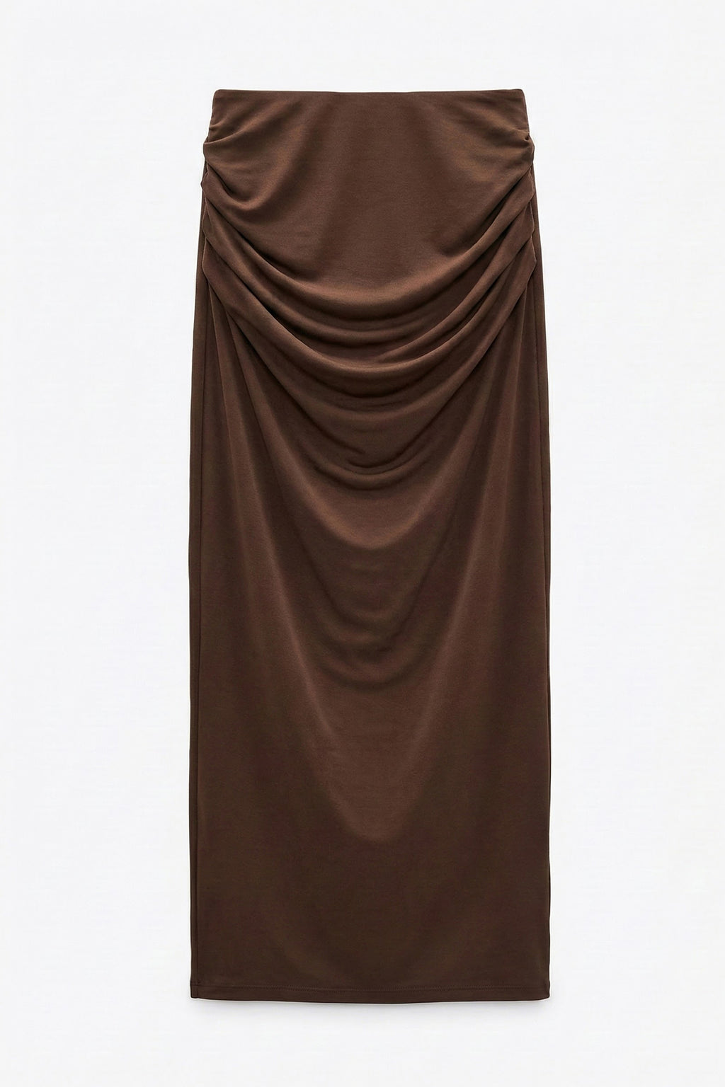 Toka Ve Drape Detaylı Midi Etek