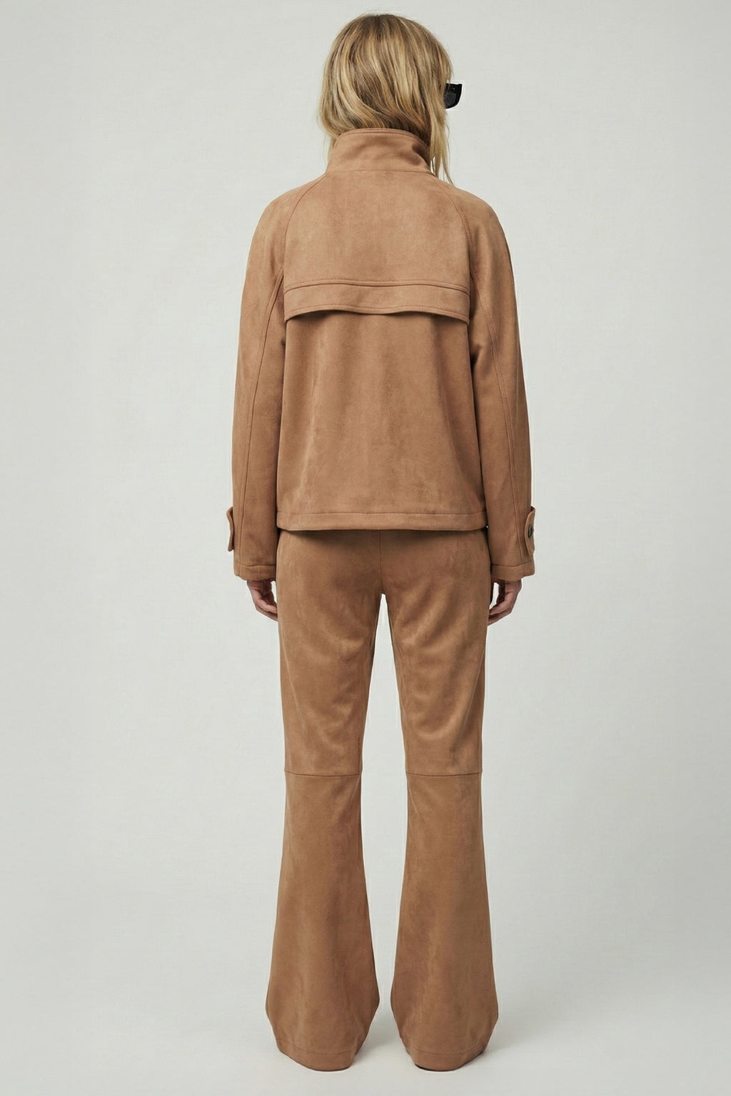 Regular Waist Suede Trousers