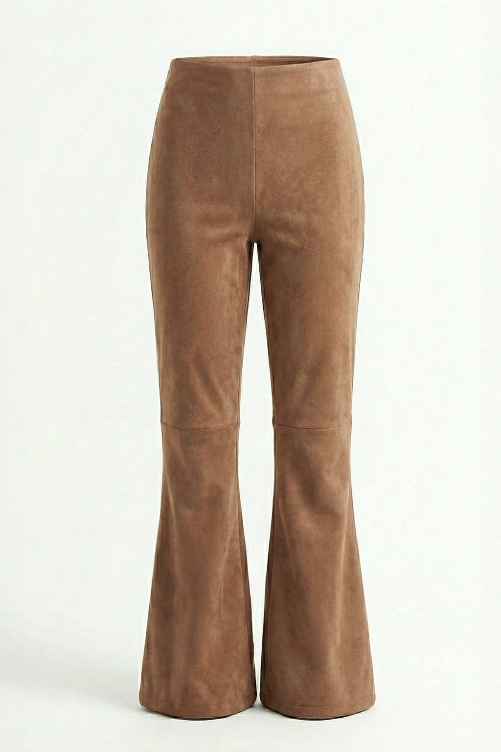 Regular Waist Suede Trousers