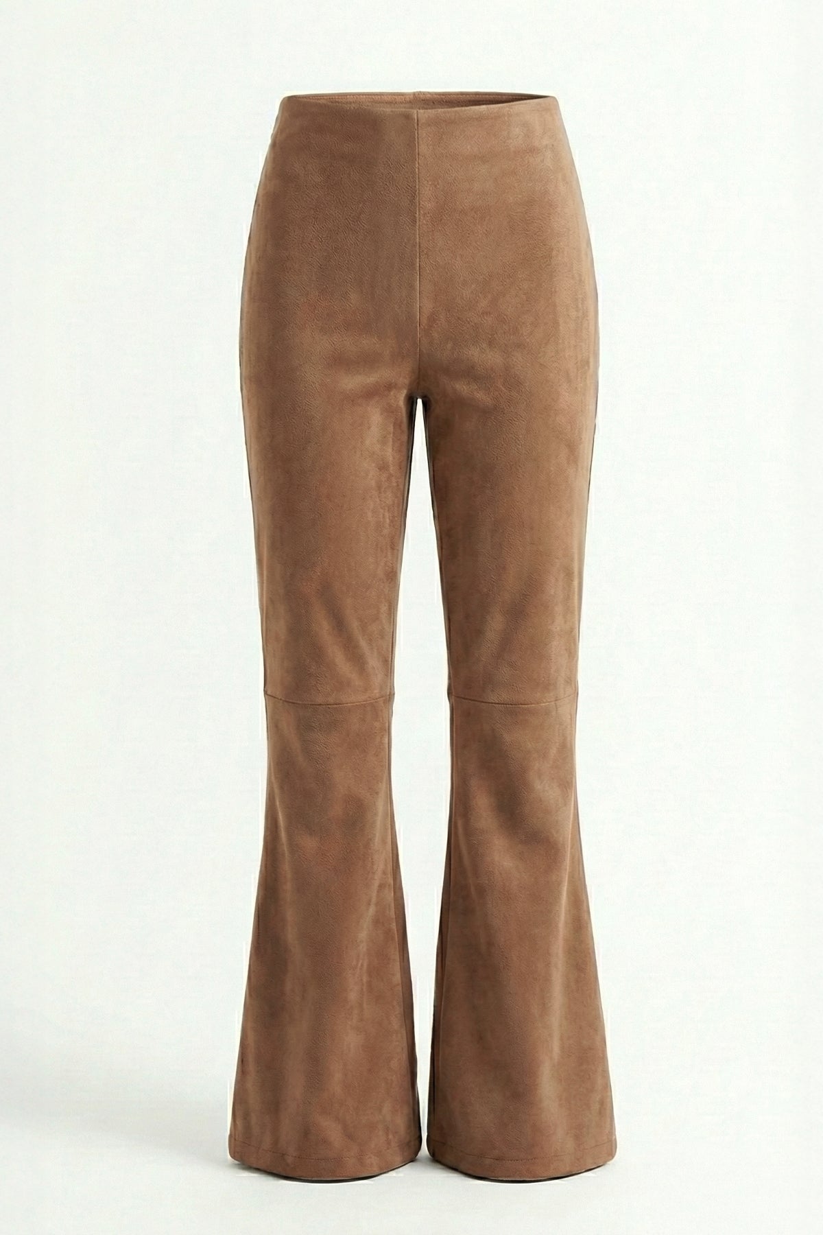 Regular Waist Suede Trousers