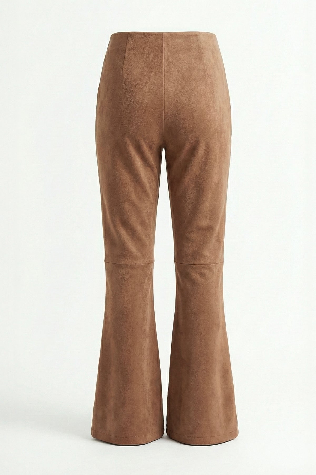 Regular Waist Suede Trousers