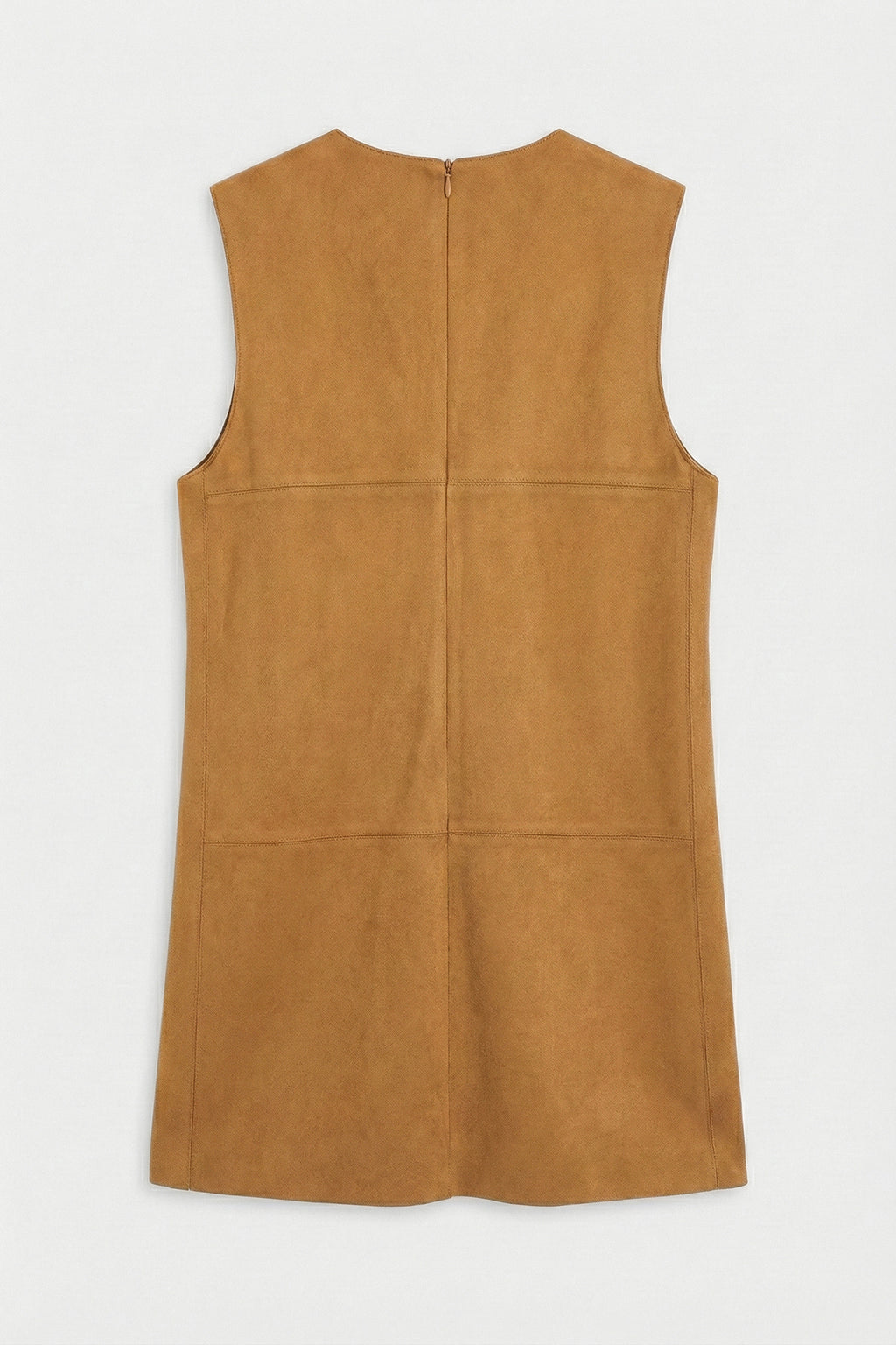 Suede-Look Pinafore Mini Dress