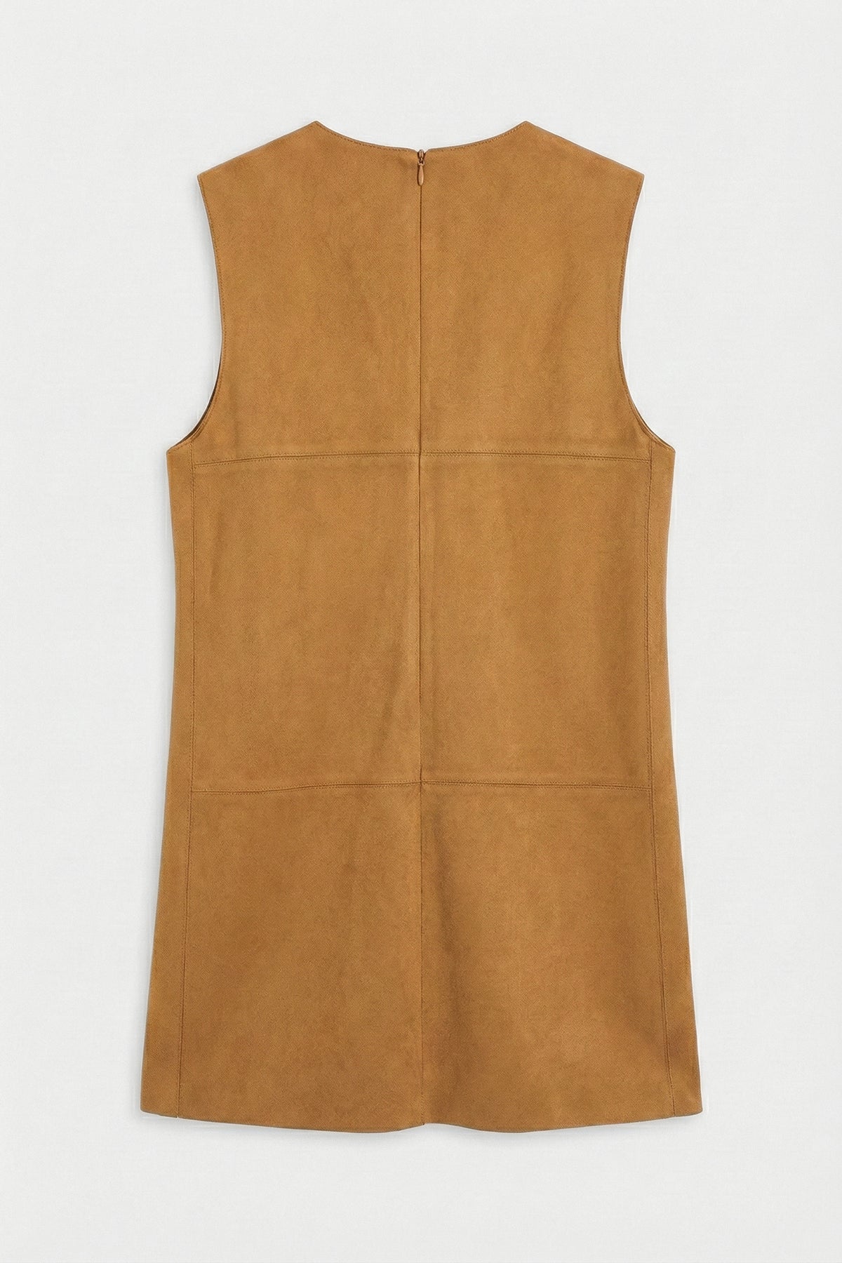 Suede-Look Pinafore Mini Dress