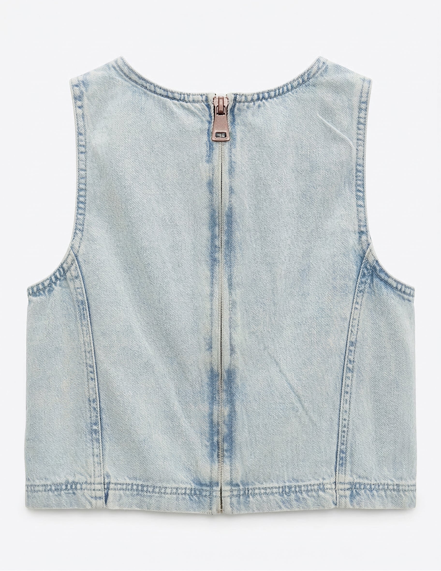 Kolsuz Denim Bluz