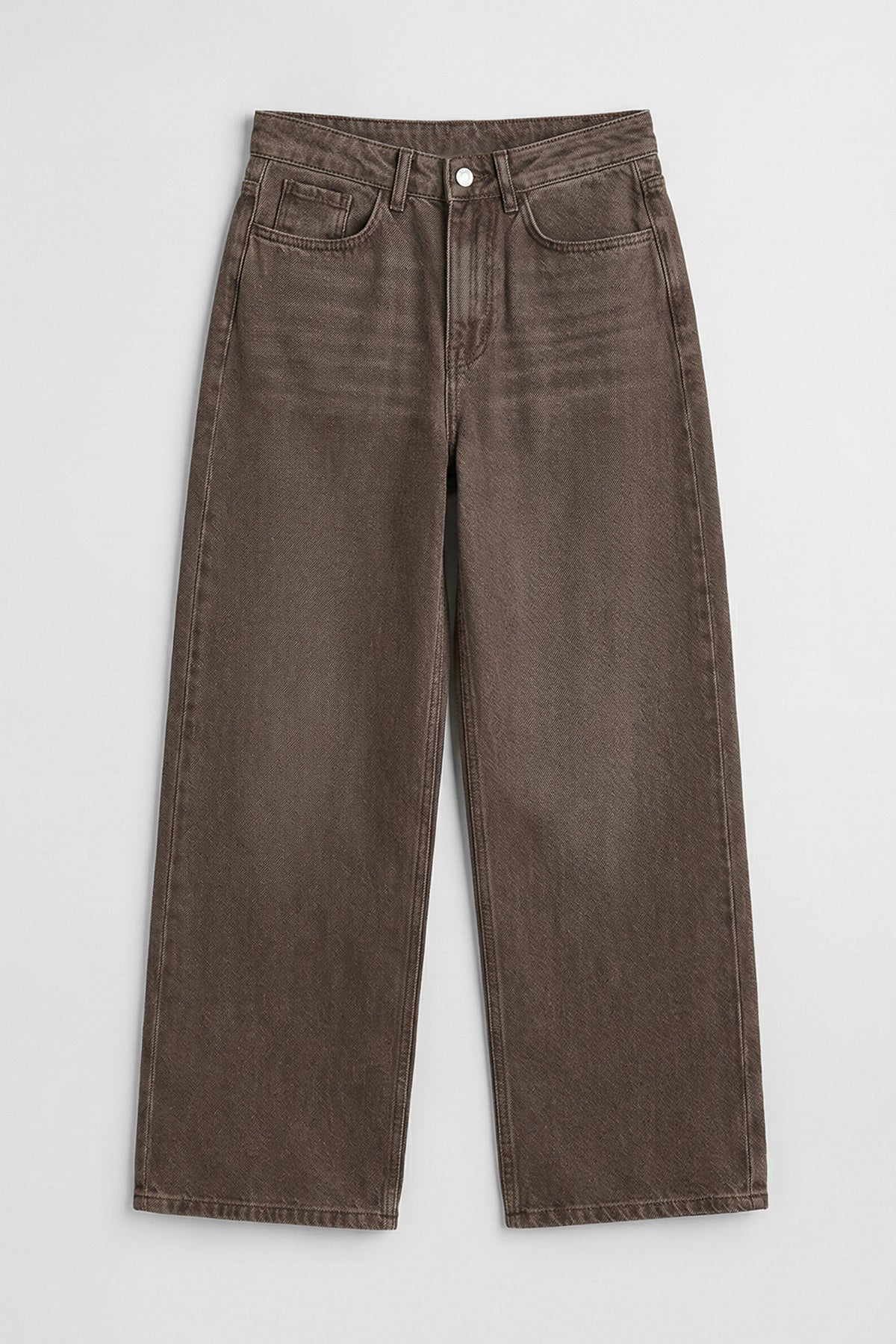 Geniş Kalıp Renkli Denim Pantolon