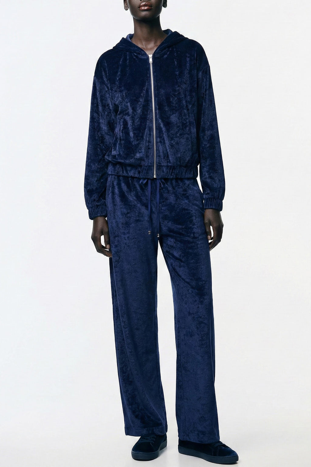 Velvet Wide-Leg Trousers
