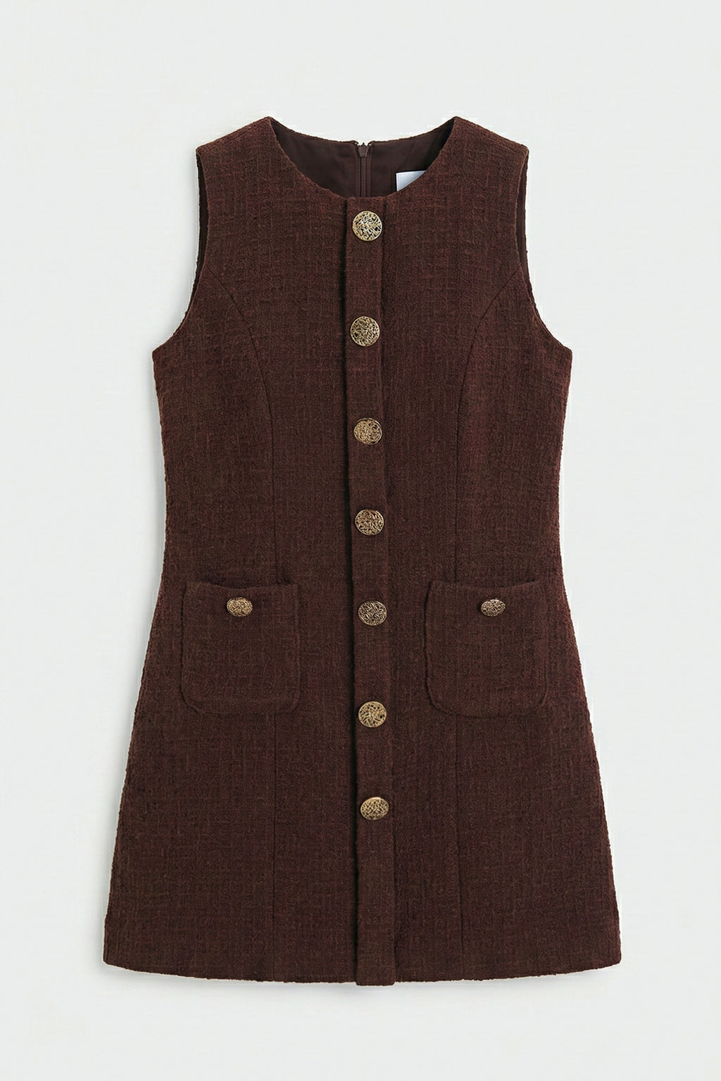 Button Detail Mini Dress