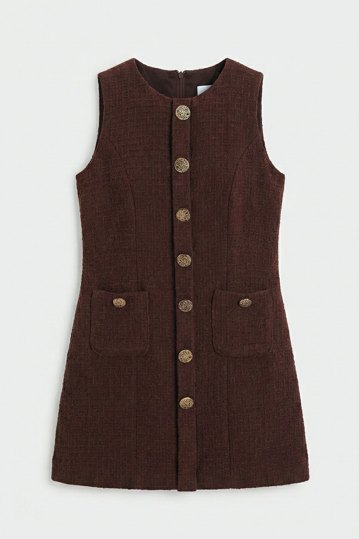 Button Detail Mini Dress