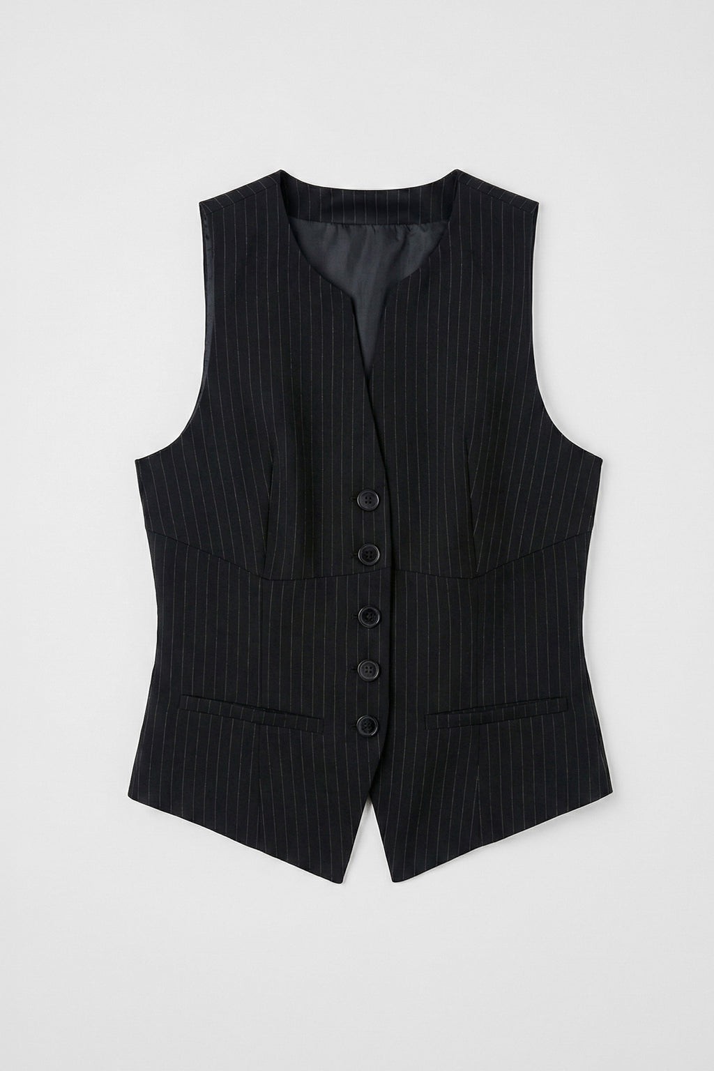 Fitted Vest with Button Details