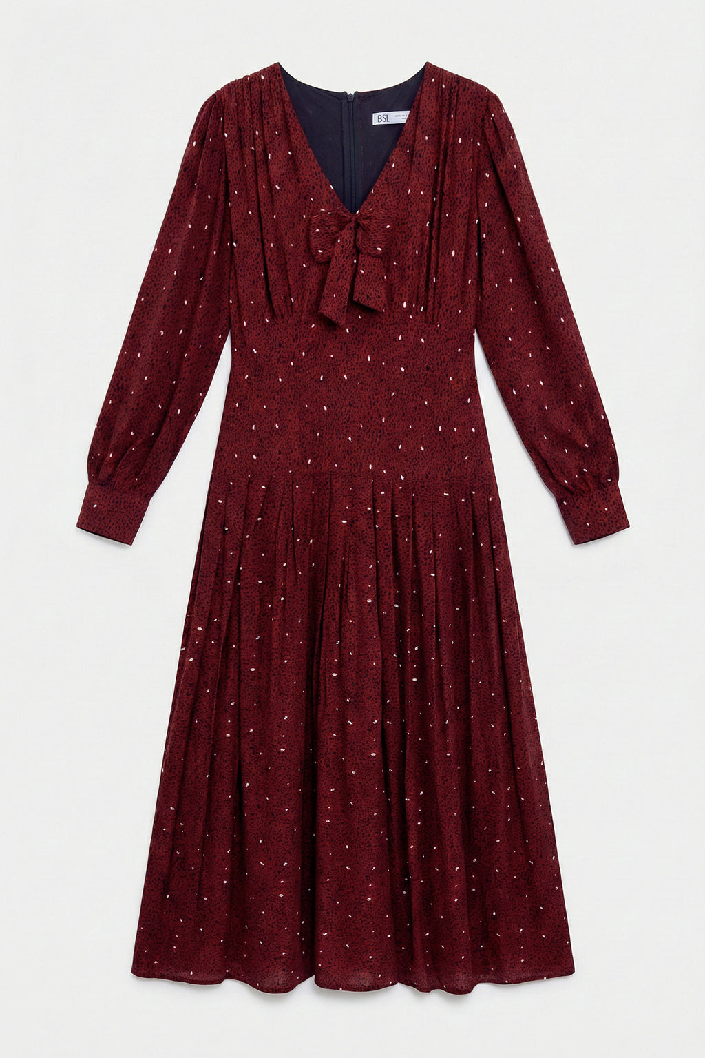 Pleated Midi Dress