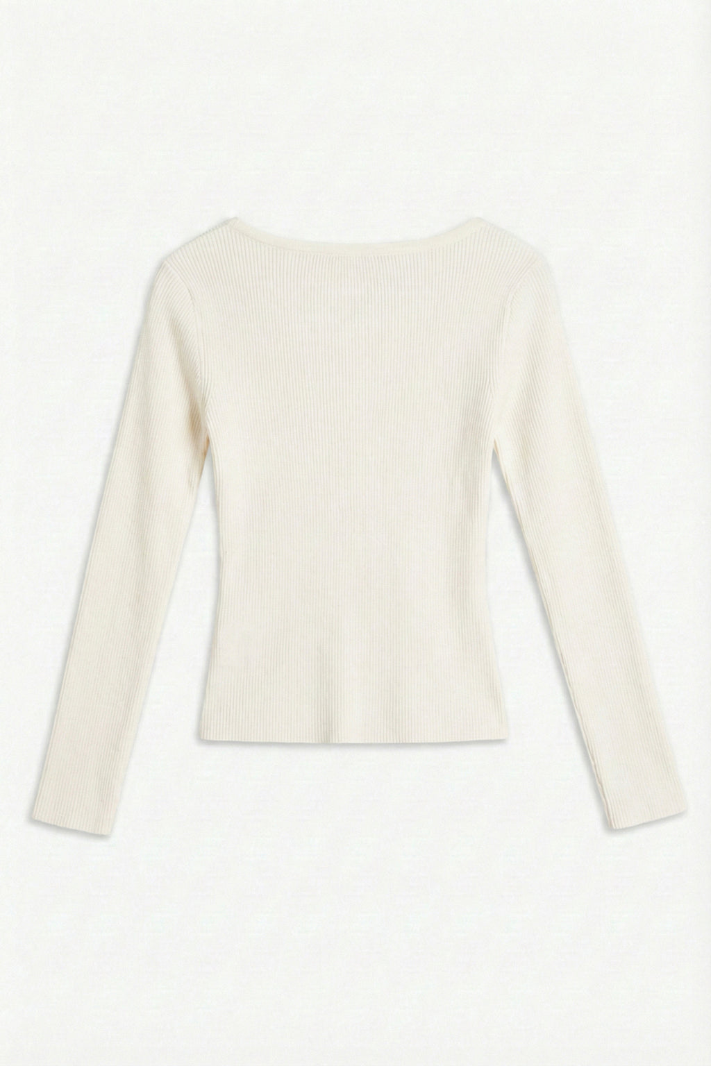 Asymmetric Neck Buckle Knit Top