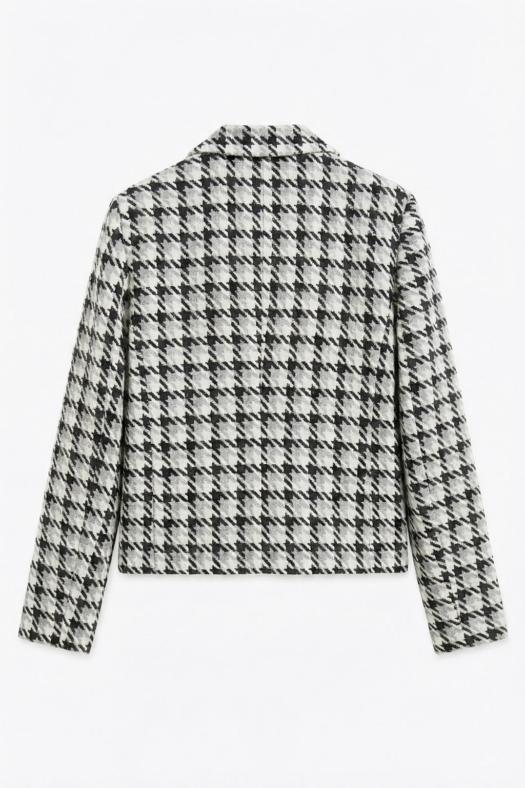 Kazayağı Desen Kısa Blazer Ceket