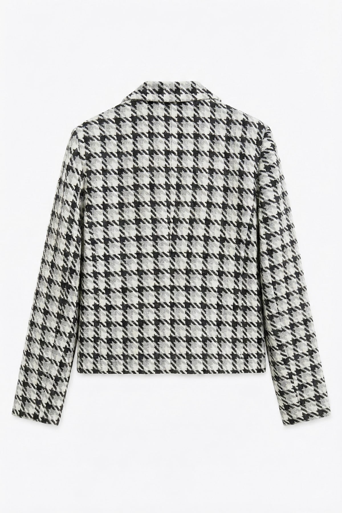 Kazayağı Desen Kısa Blazer Ceket