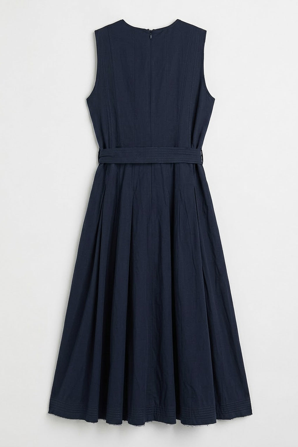 Pileli Coton Midi Elbise