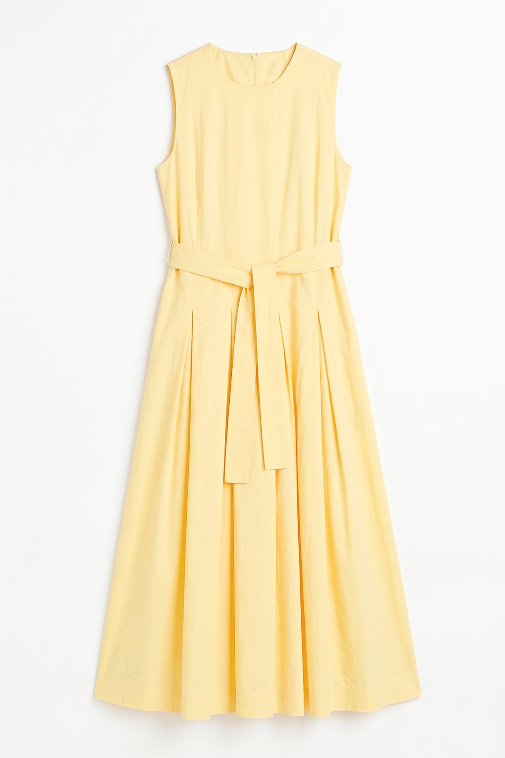 Pileli Coton Midi Elbise