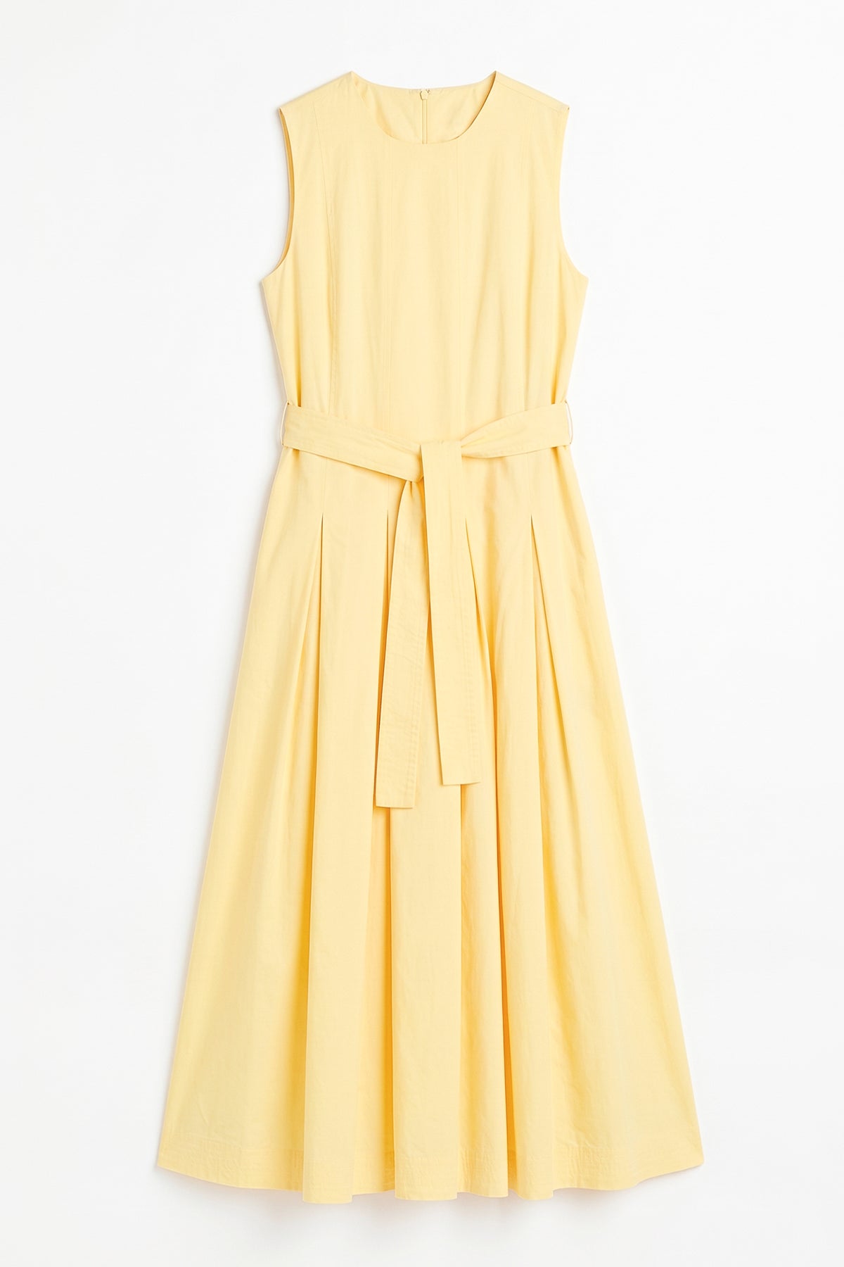 Pileli Coton Midi Elbise