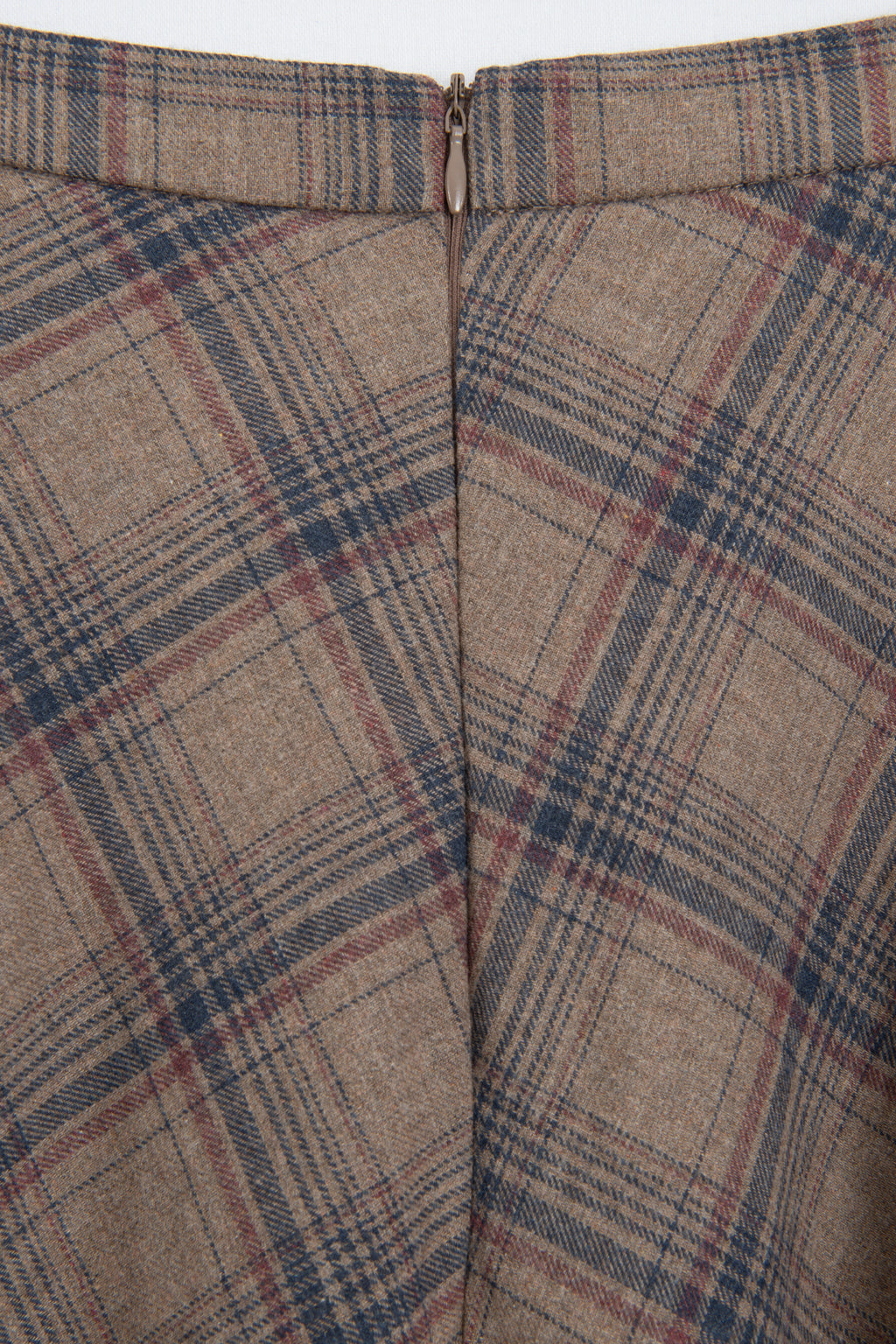 Plaid Flared Midi Skirt