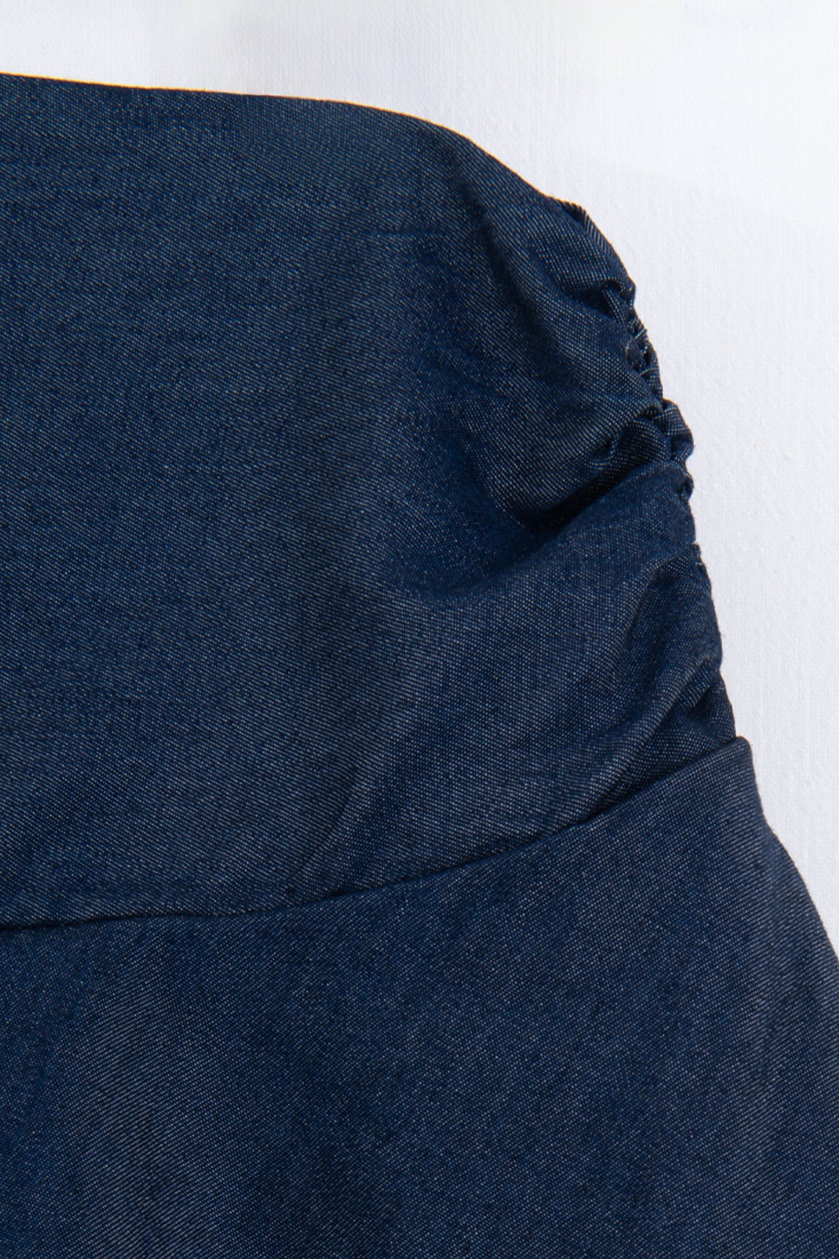 Katlı Mini Denim Şortlu Etek