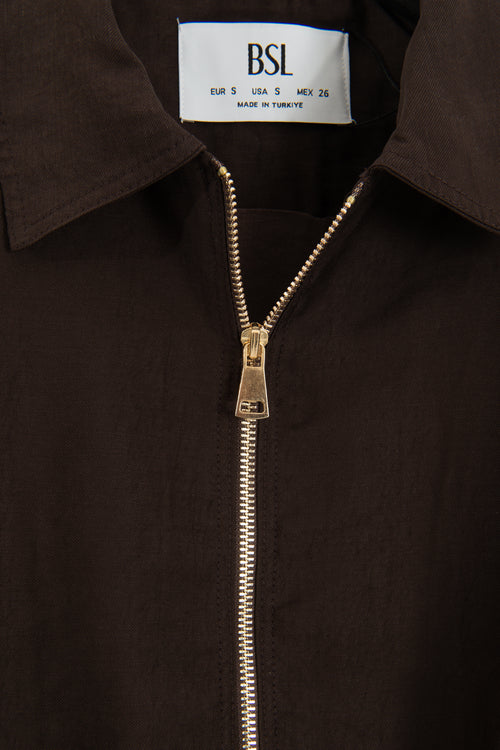 Tencel Metal Fermuarlı Astarlı Mont Ceket