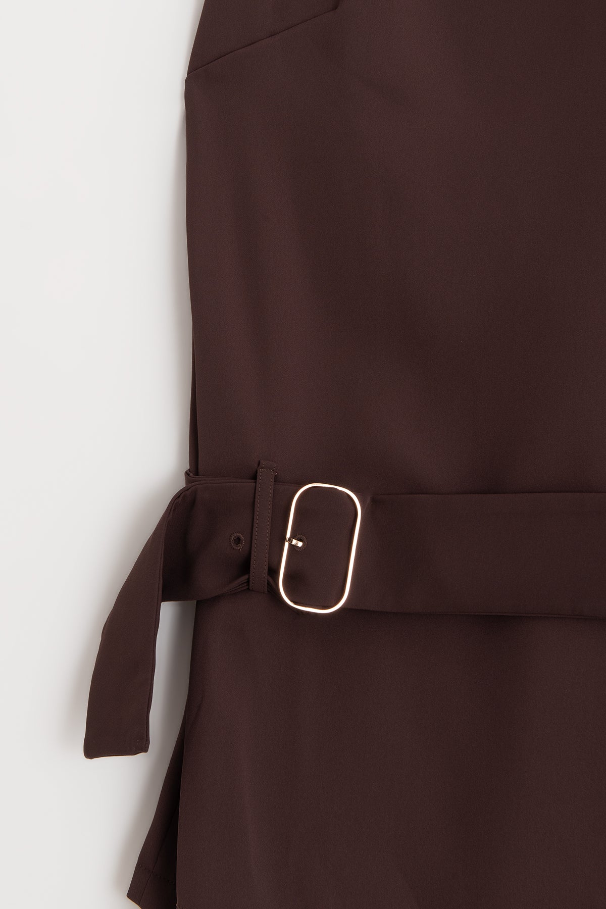 Belted V-neck Mini Dress