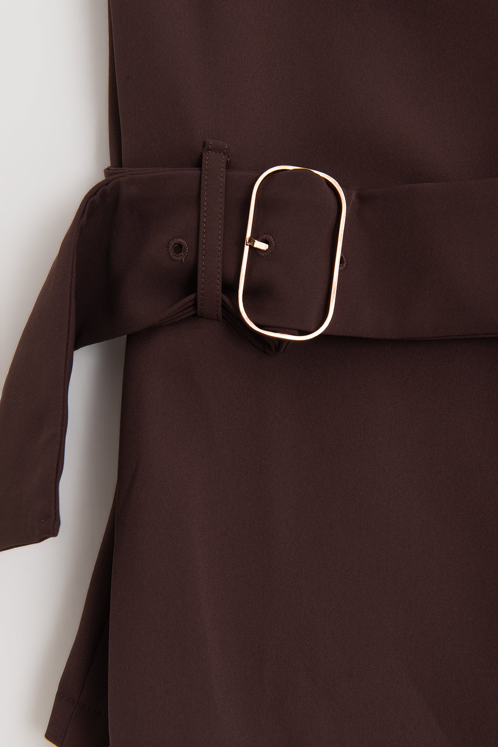 Belted V-neck Mini Dress