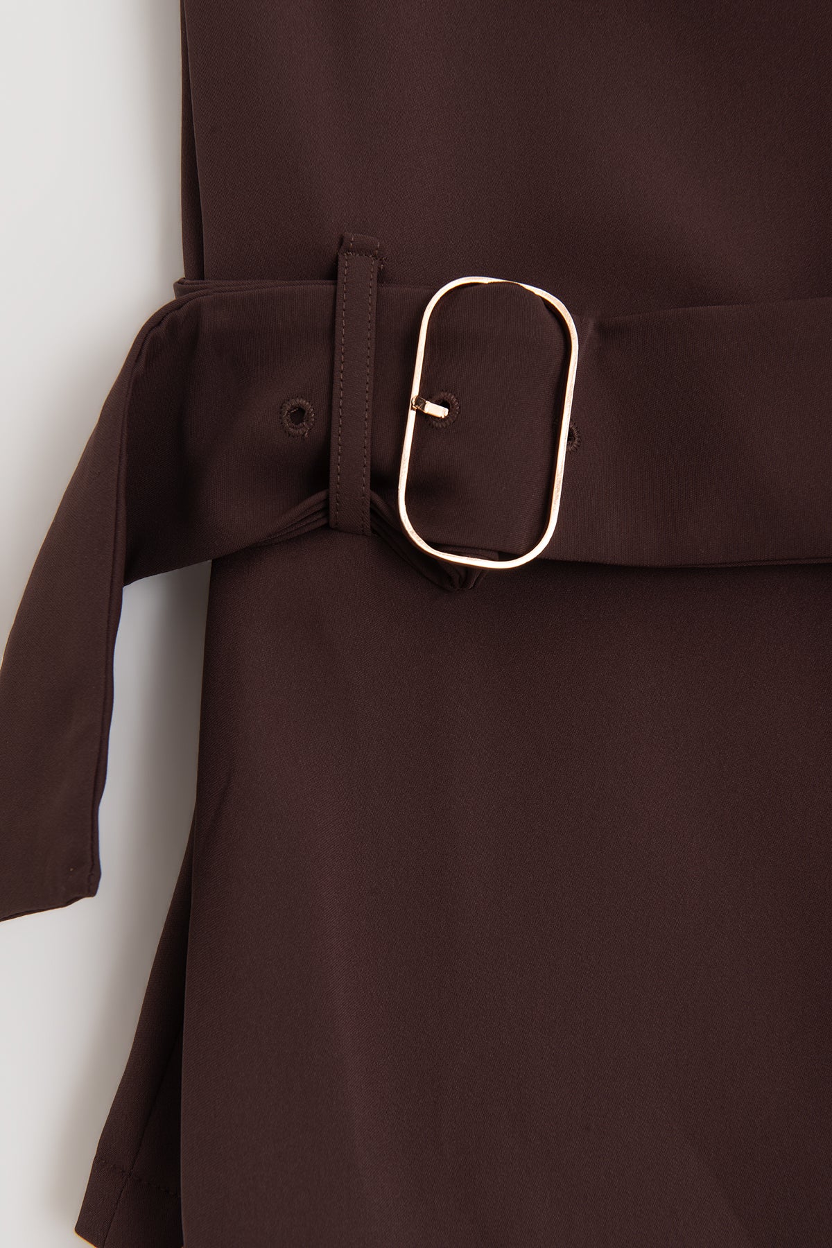 Belted V-neck Mini Dress