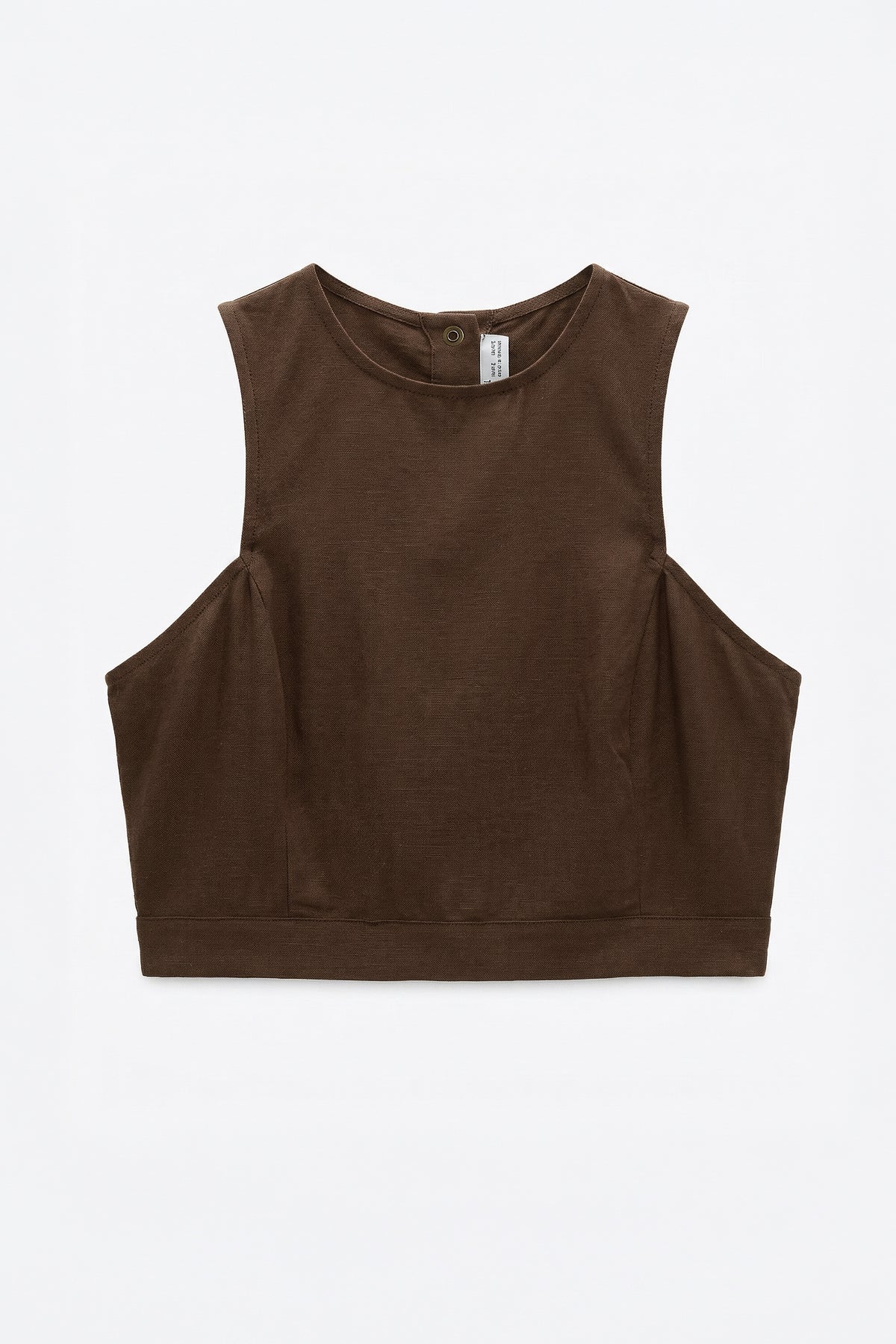 Keten Çıtçıt Kapama Crop Bluz