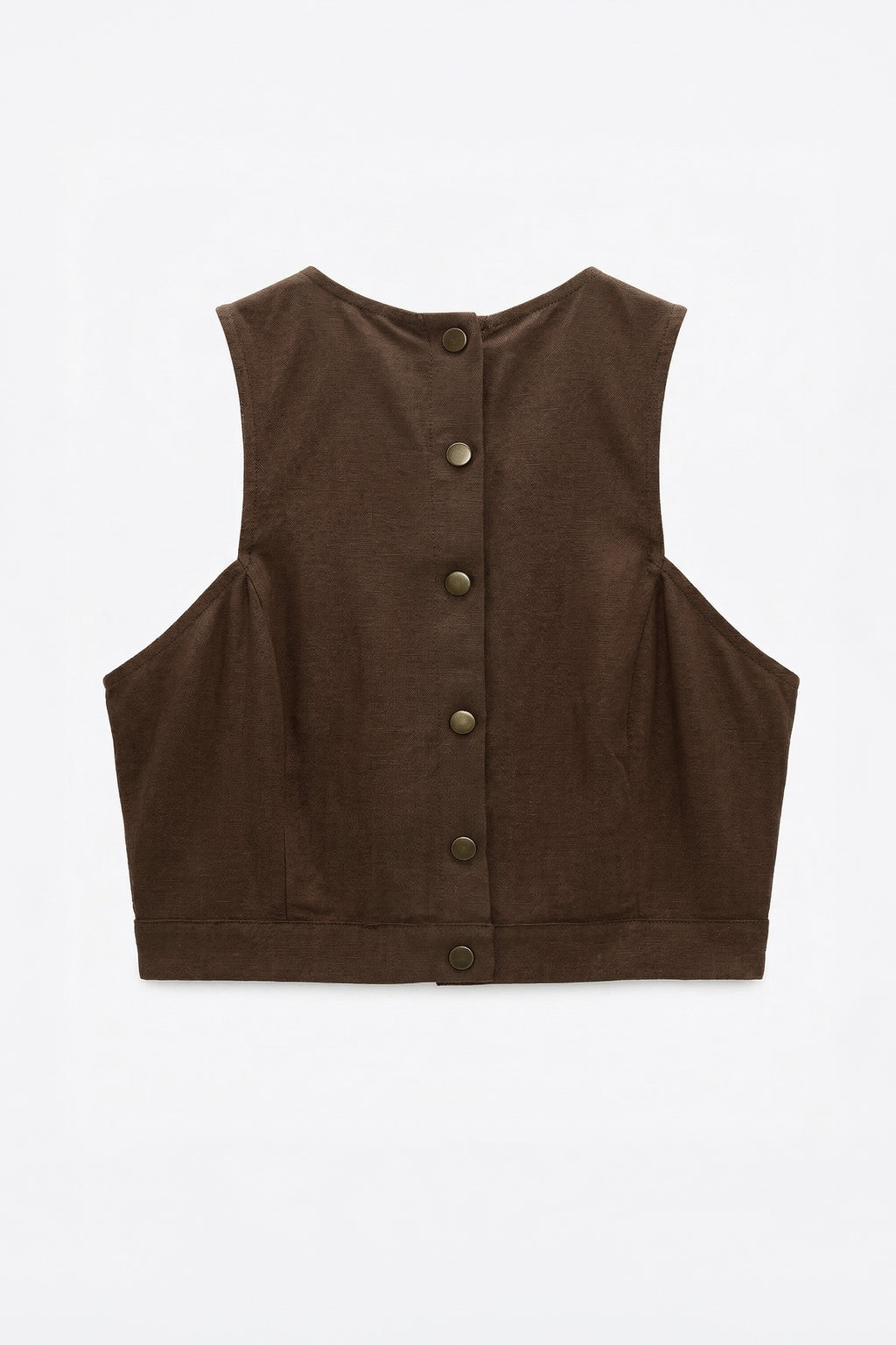 Keten Çıtçıt Kapama Crop Bluz