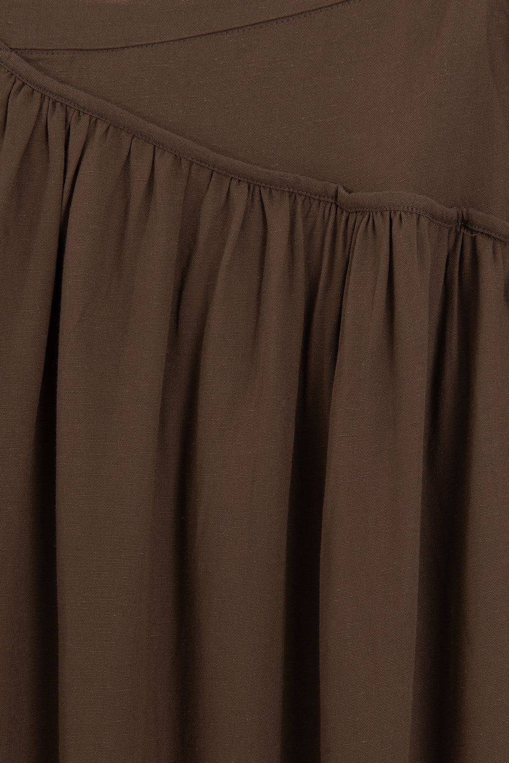 Linen Corset Ruched Midi Skirt