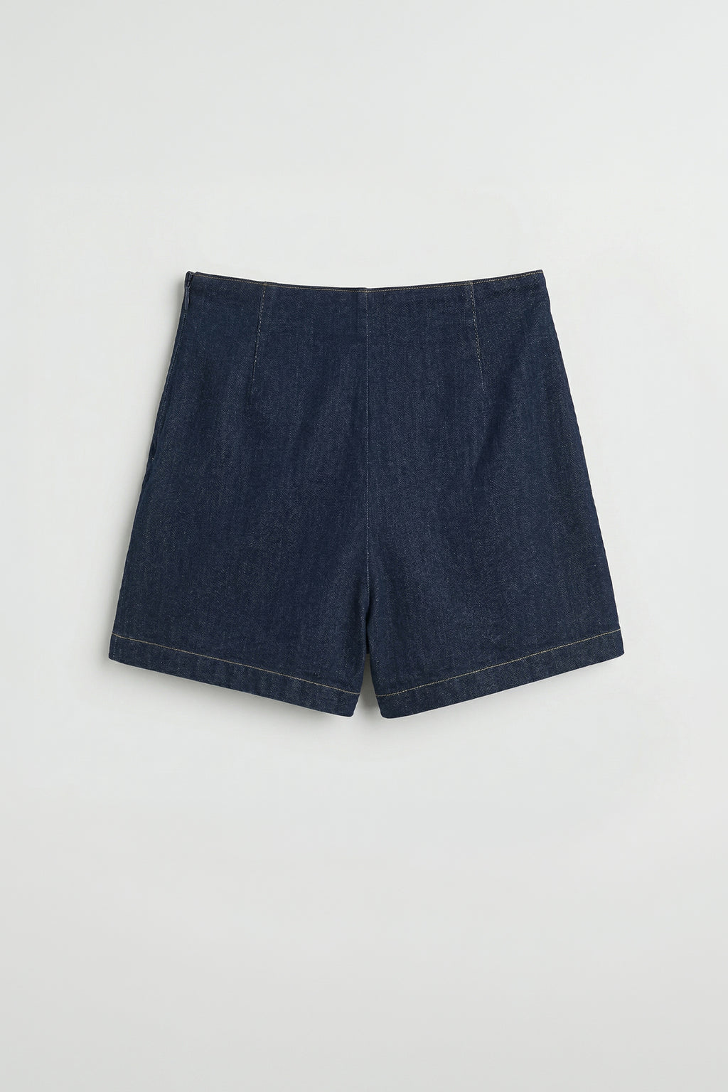 Mini Denim Skort with Button Detail