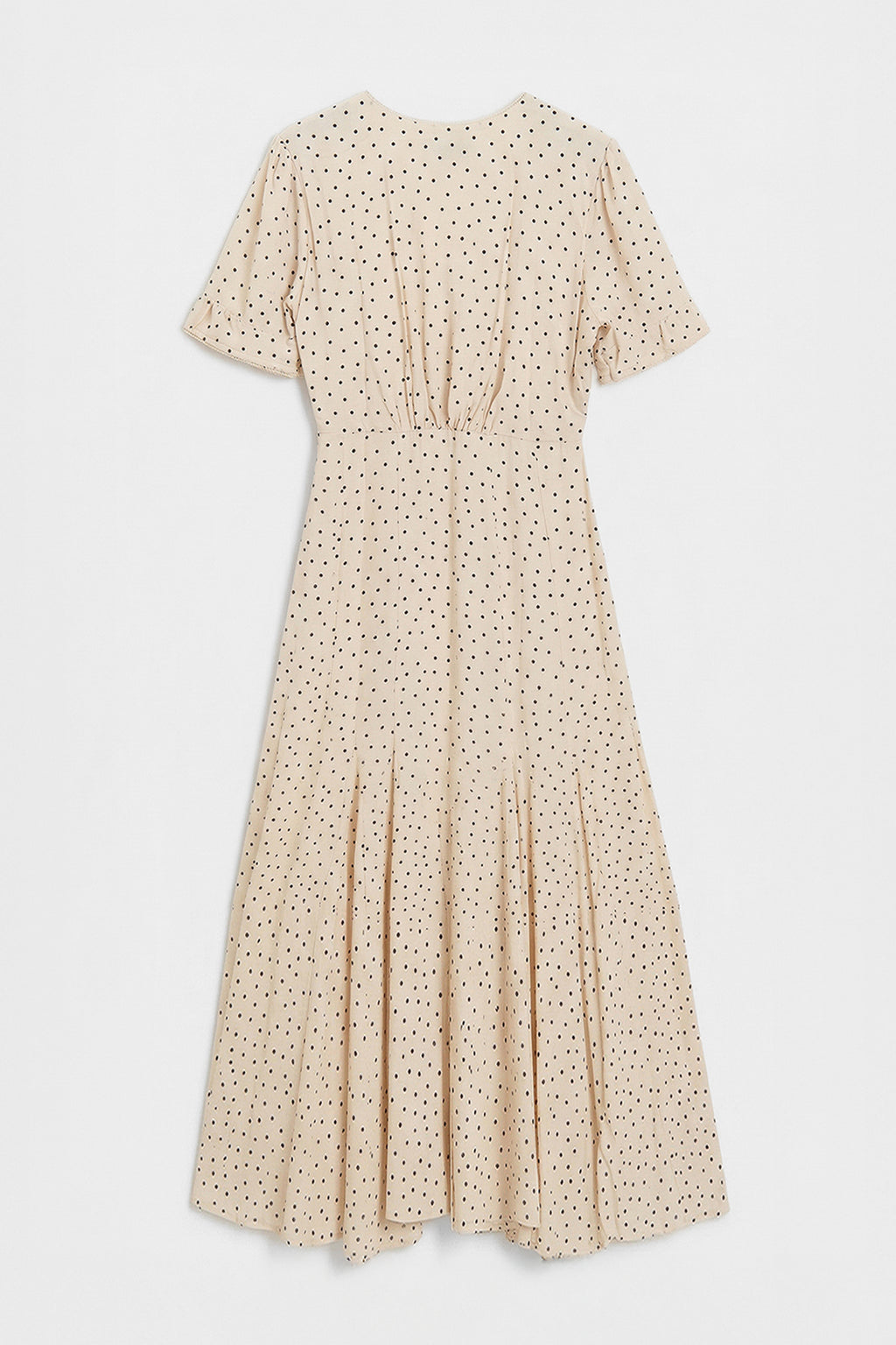 Polka Dot Ruffle Midi Dress