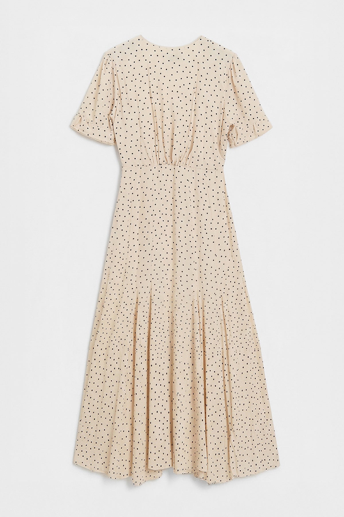 Polka Dot Ruffle Midi Dress