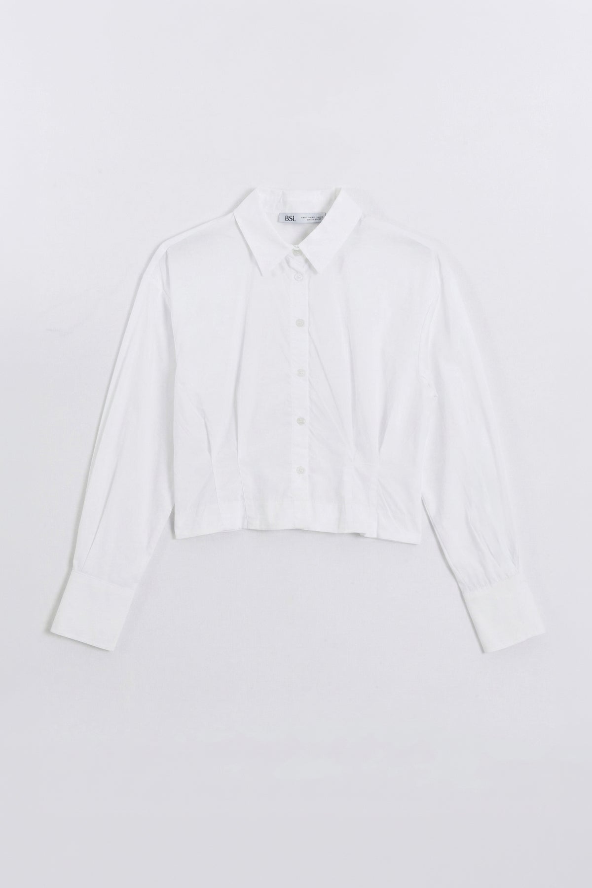 Pleated Short Poplin Shirt