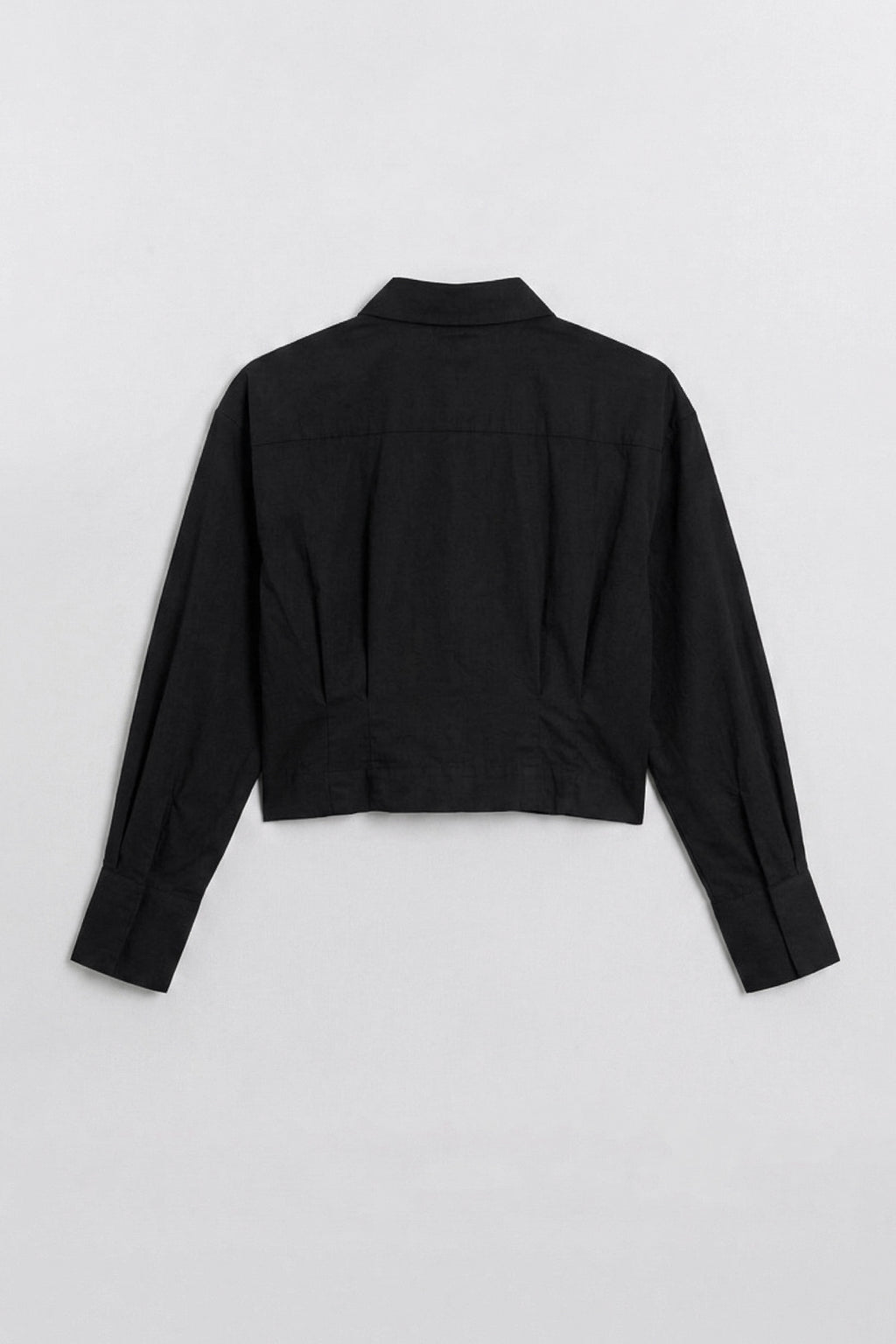 Pleated Short Poplin Shirt