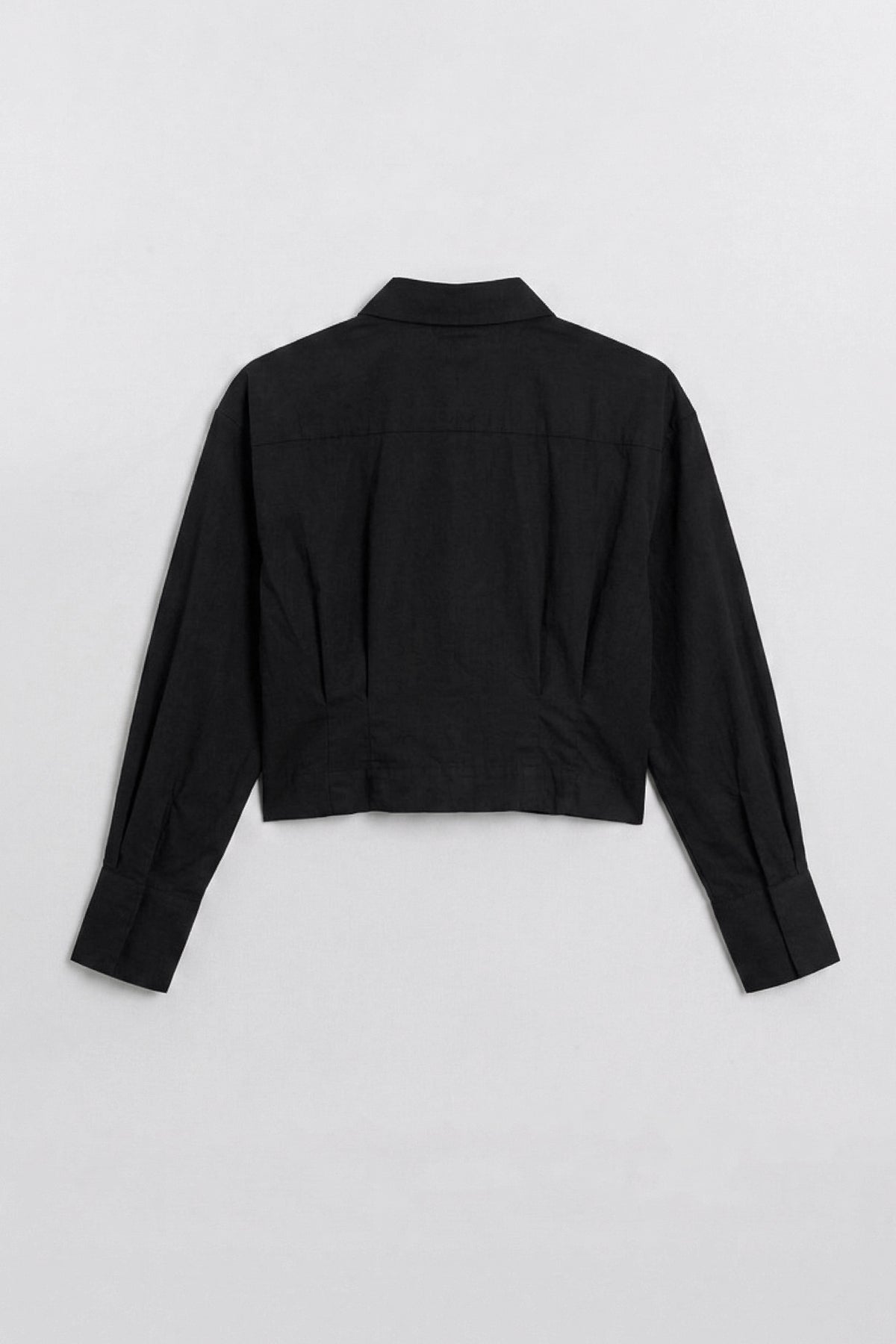 Pleated Short Poplin Shirt