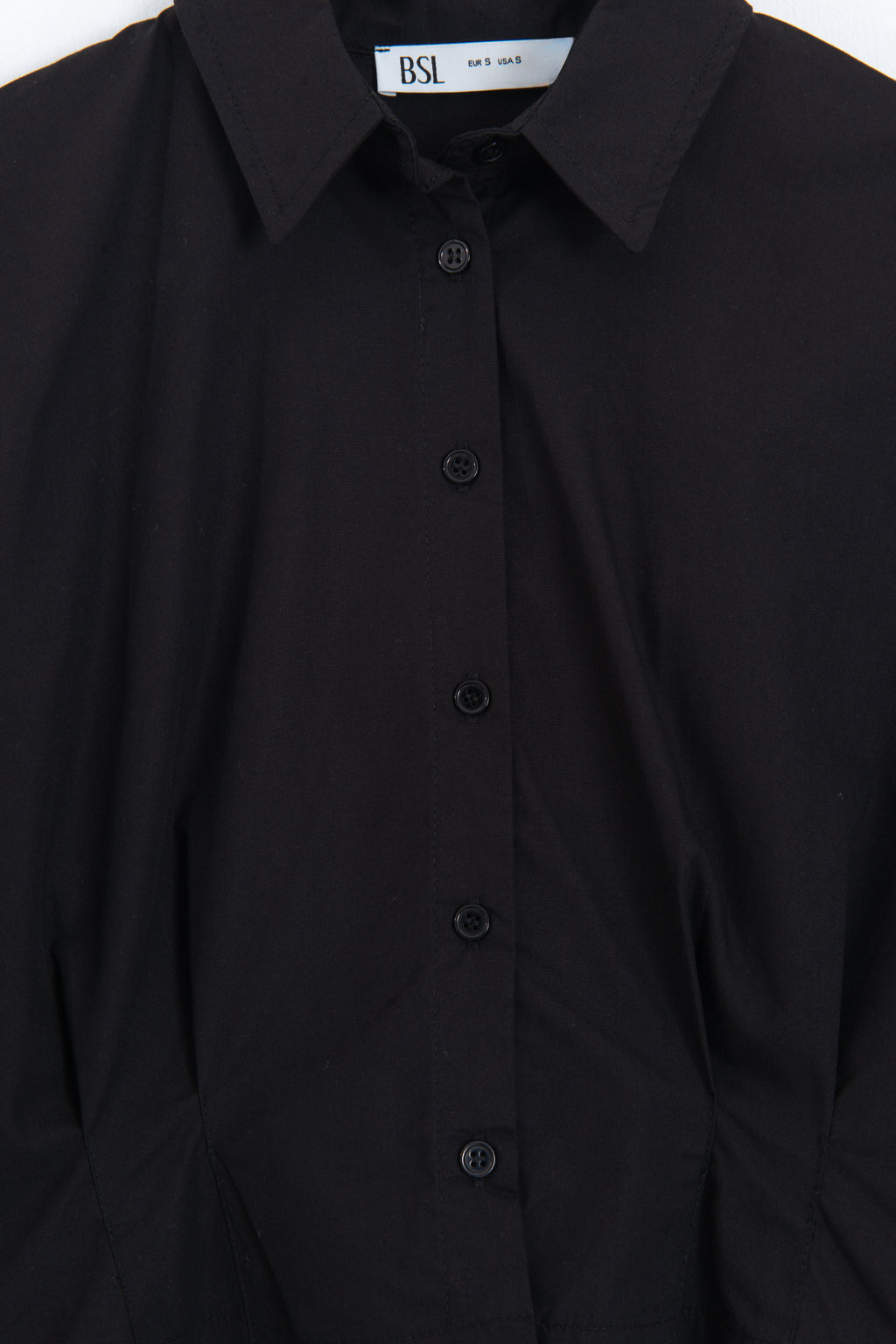 Pleated Short Poplin Shirt