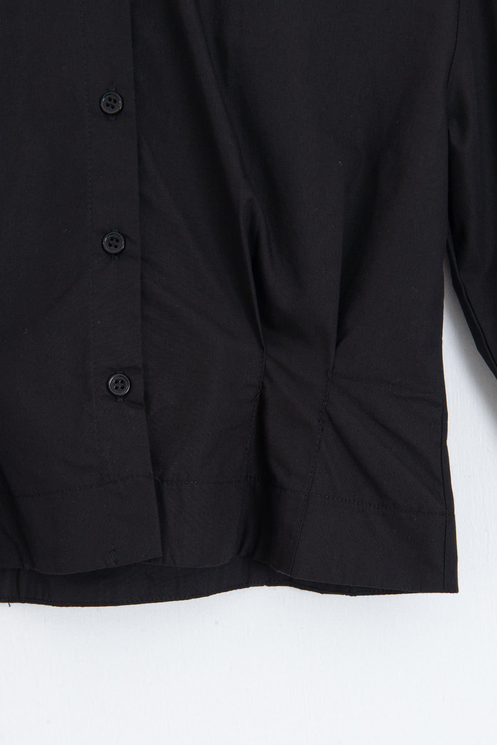 Pleated Short Poplin Shirt