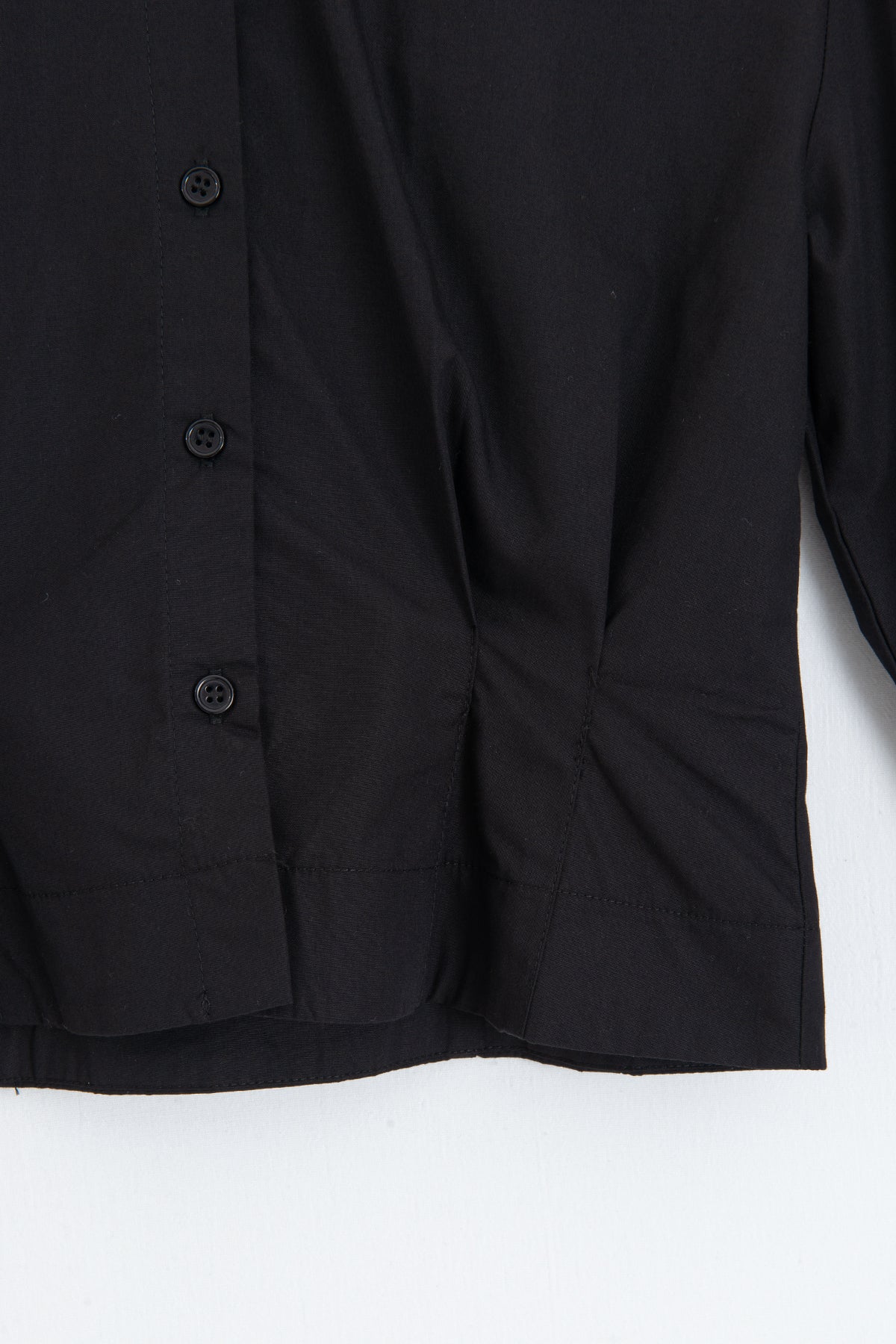 Pleated Short Poplin Shirt