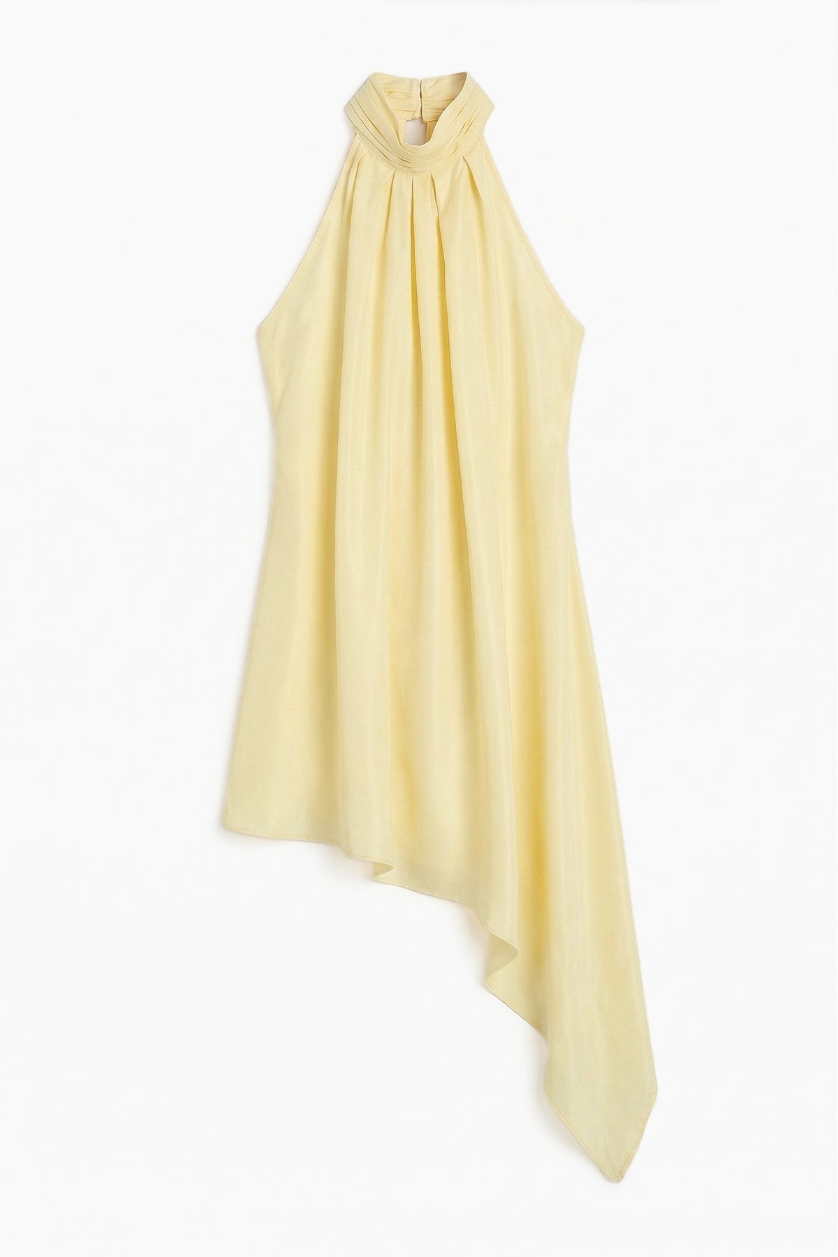 Satin Asymmetric Mini Dress