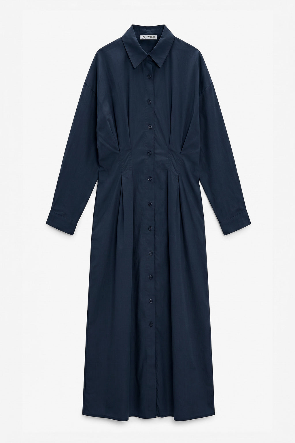 %100 Cotton Pileli Gömlek Elbise