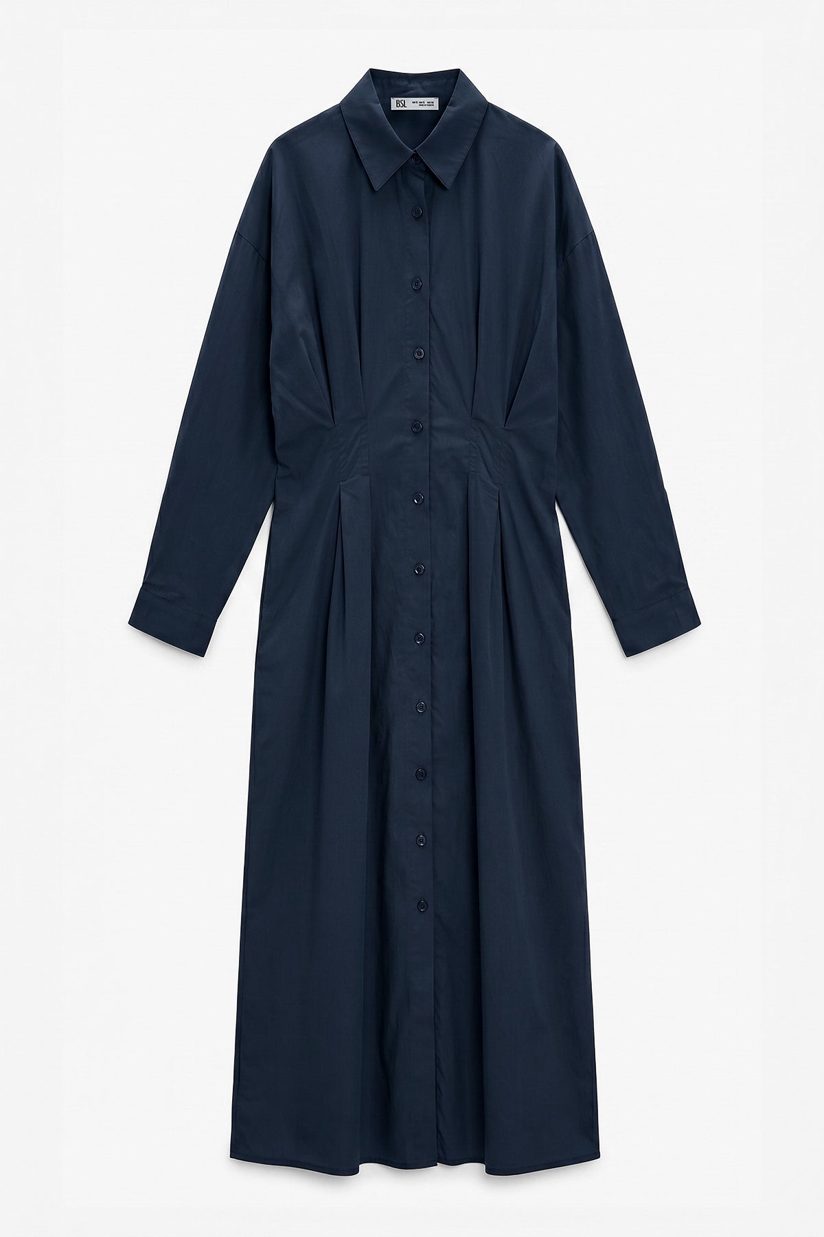 %100 Cotton Pileli Gömlek Elbise