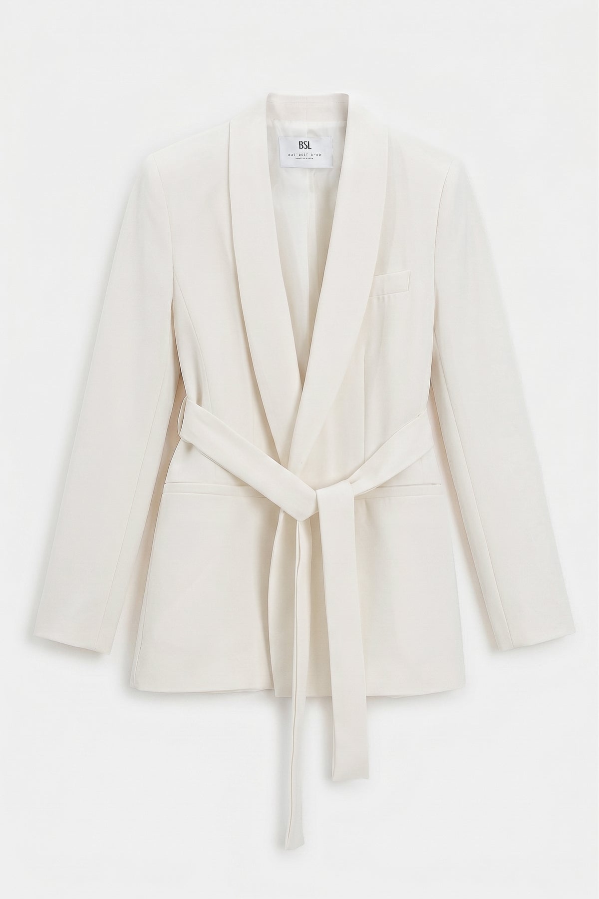 Şal Yakalı Bağlamalı Blazer Ceket