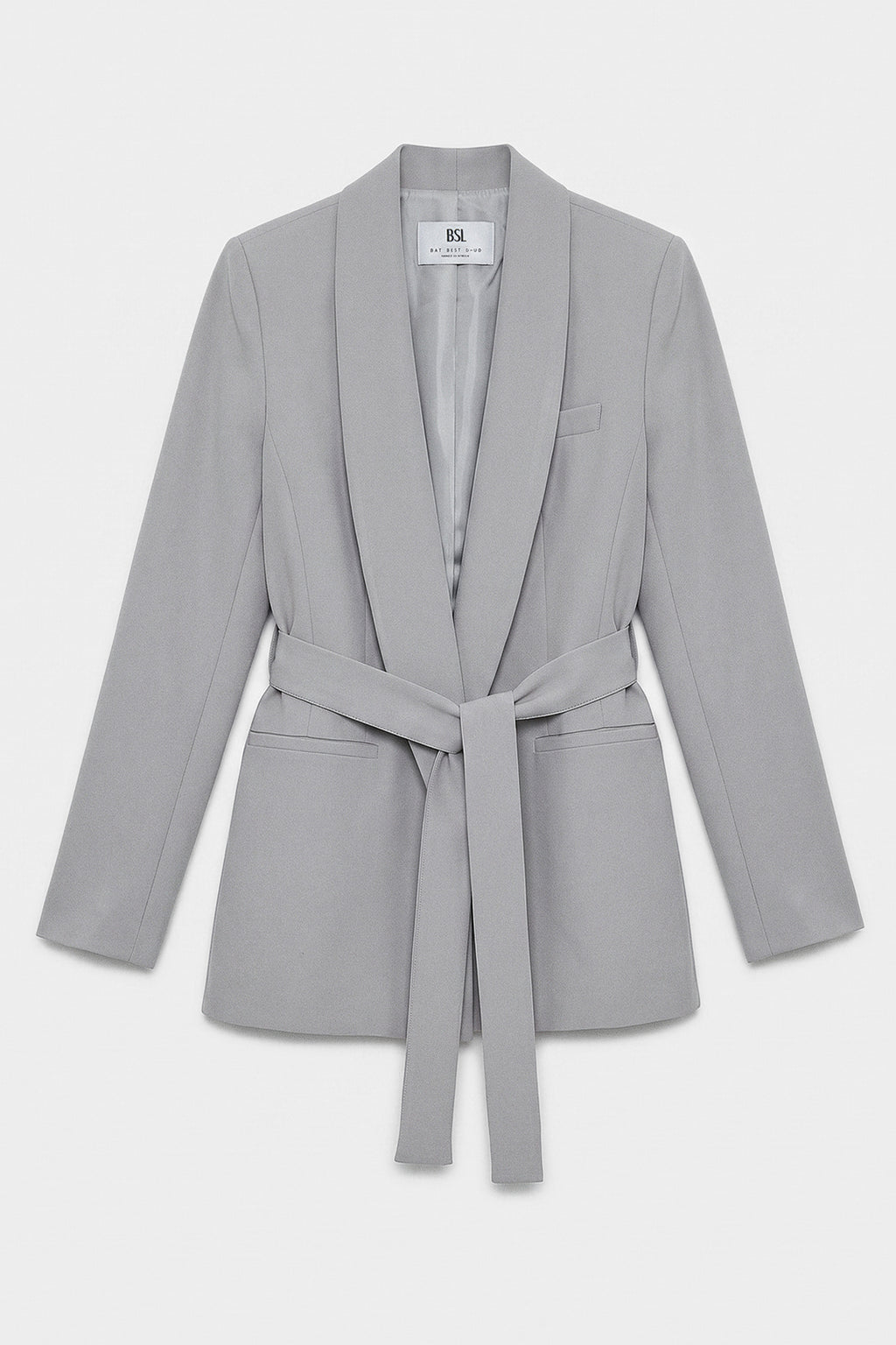 Şal Yakalı Bağlamalı Blazer Ceket