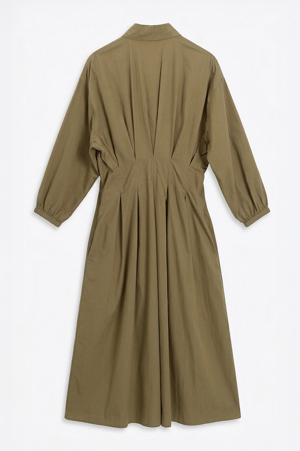 %100 Cotton Pileli Midi Elbise