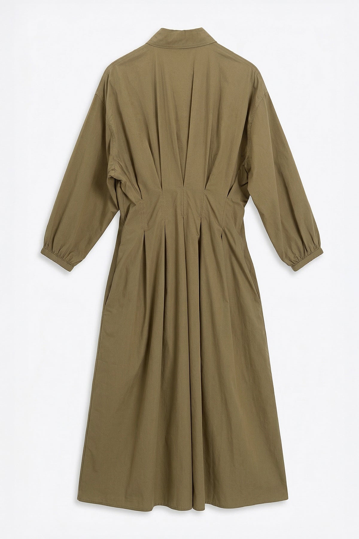 %100 Cotton Pileli Midi Elbise